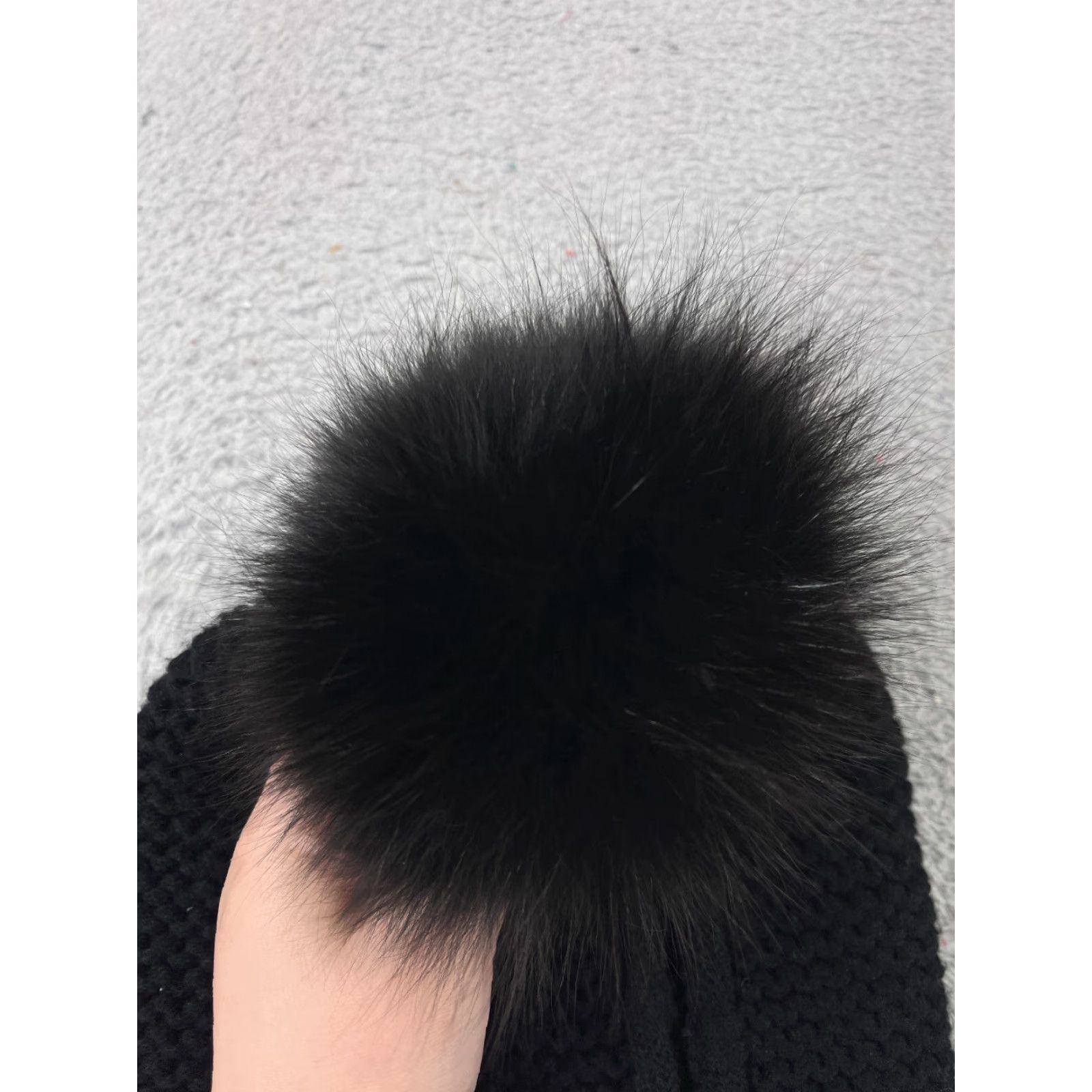 Vintage Kyi Kyi Beanie Toque Womens One Size Black Knit Wool Blend Faux Fur Pom Winter Hat/Cap Women Beanie Wool Blend Knit Black QA? Size ONE SIZE - 3 Thumbnail