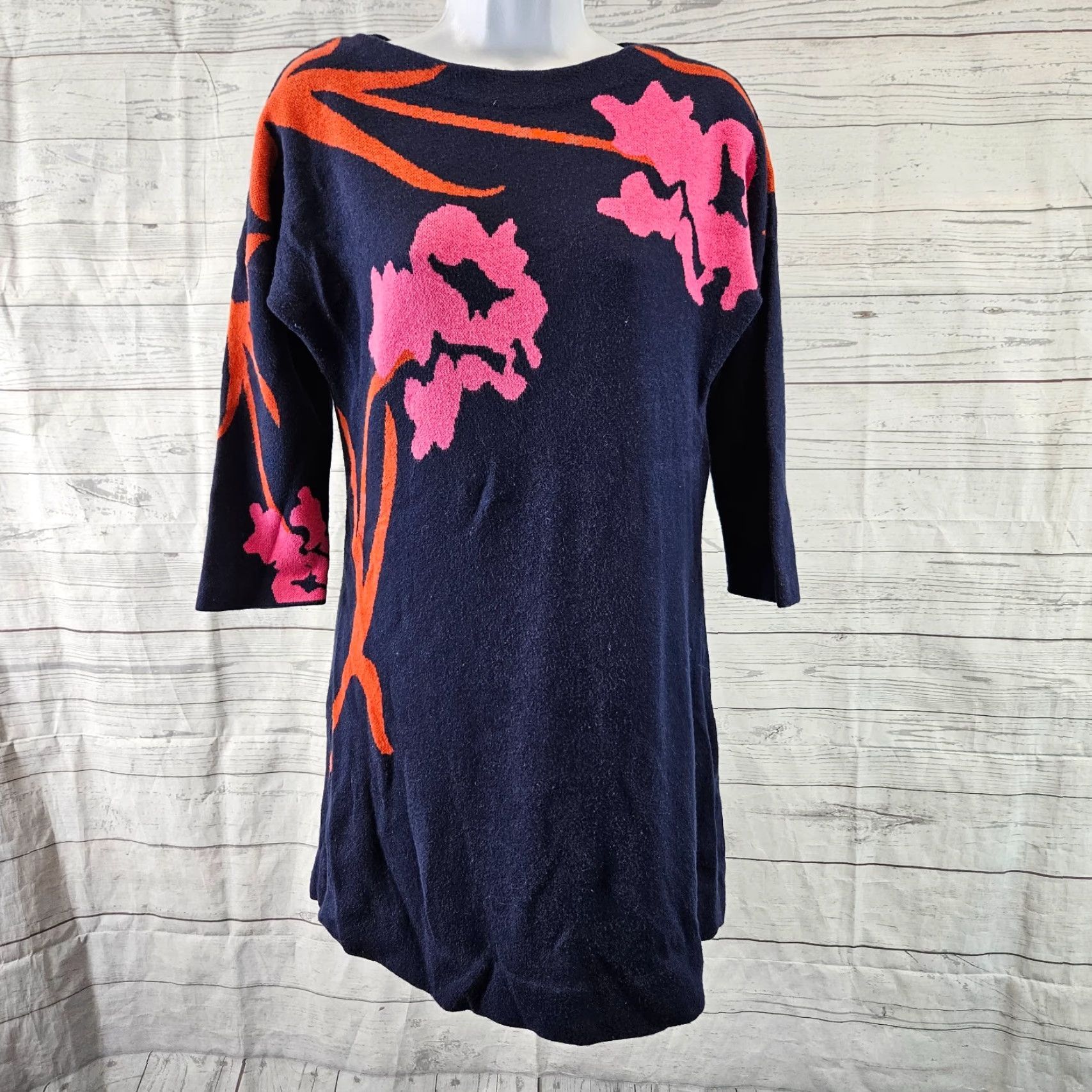 Anthropologie Field Flower Womens Megara Tunic Sweater XS Blue 3/4 Sleeve Clothing Womens Size XS / US 0-2 / IT 36-38 - 2 Thumbnail
