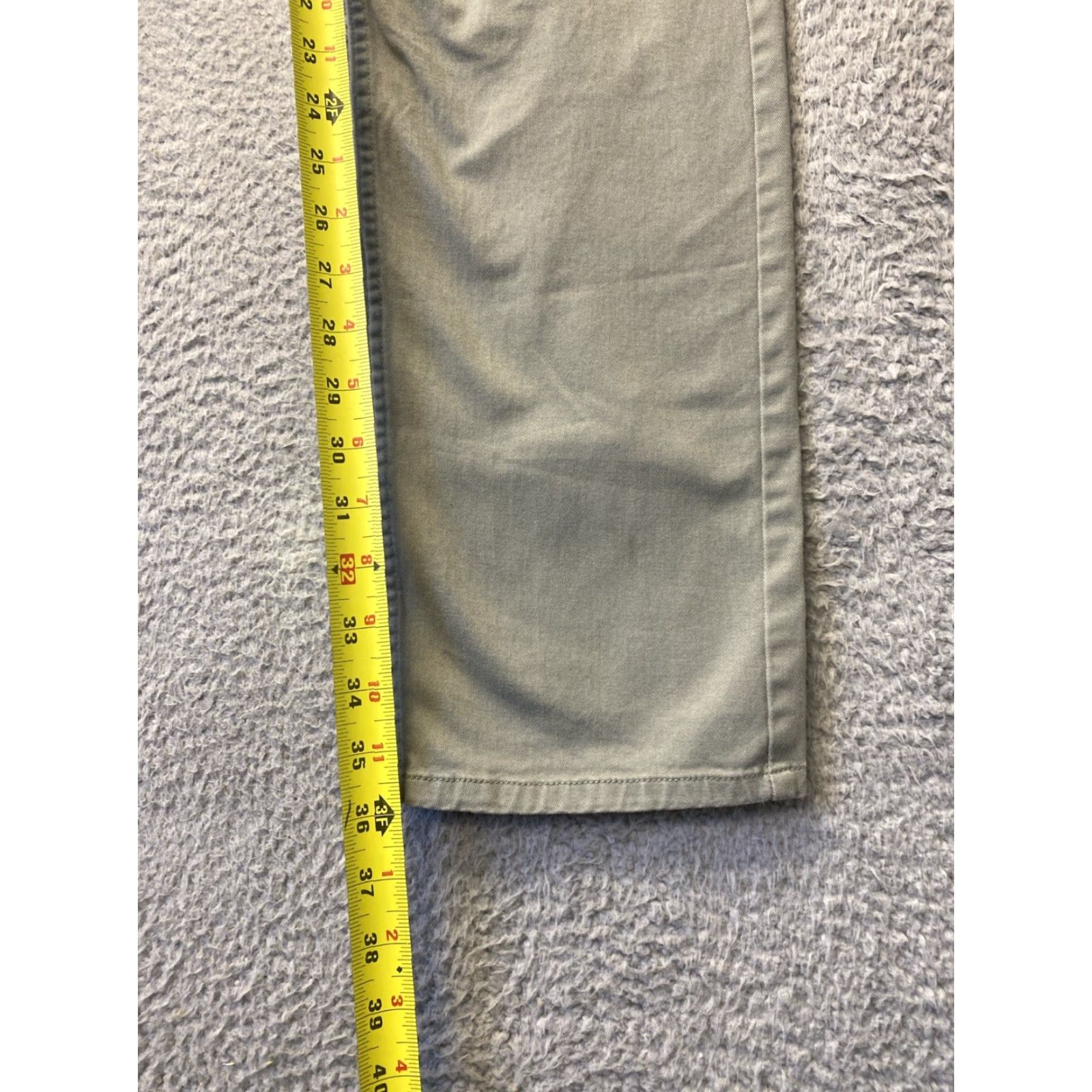 Vintage Hawker Rye Pants Men's 35x36 Sage Green Chino Flat Front Regular Straight Pockets Cotton Blend 0401 Size US 35 - 4 Thumbnail