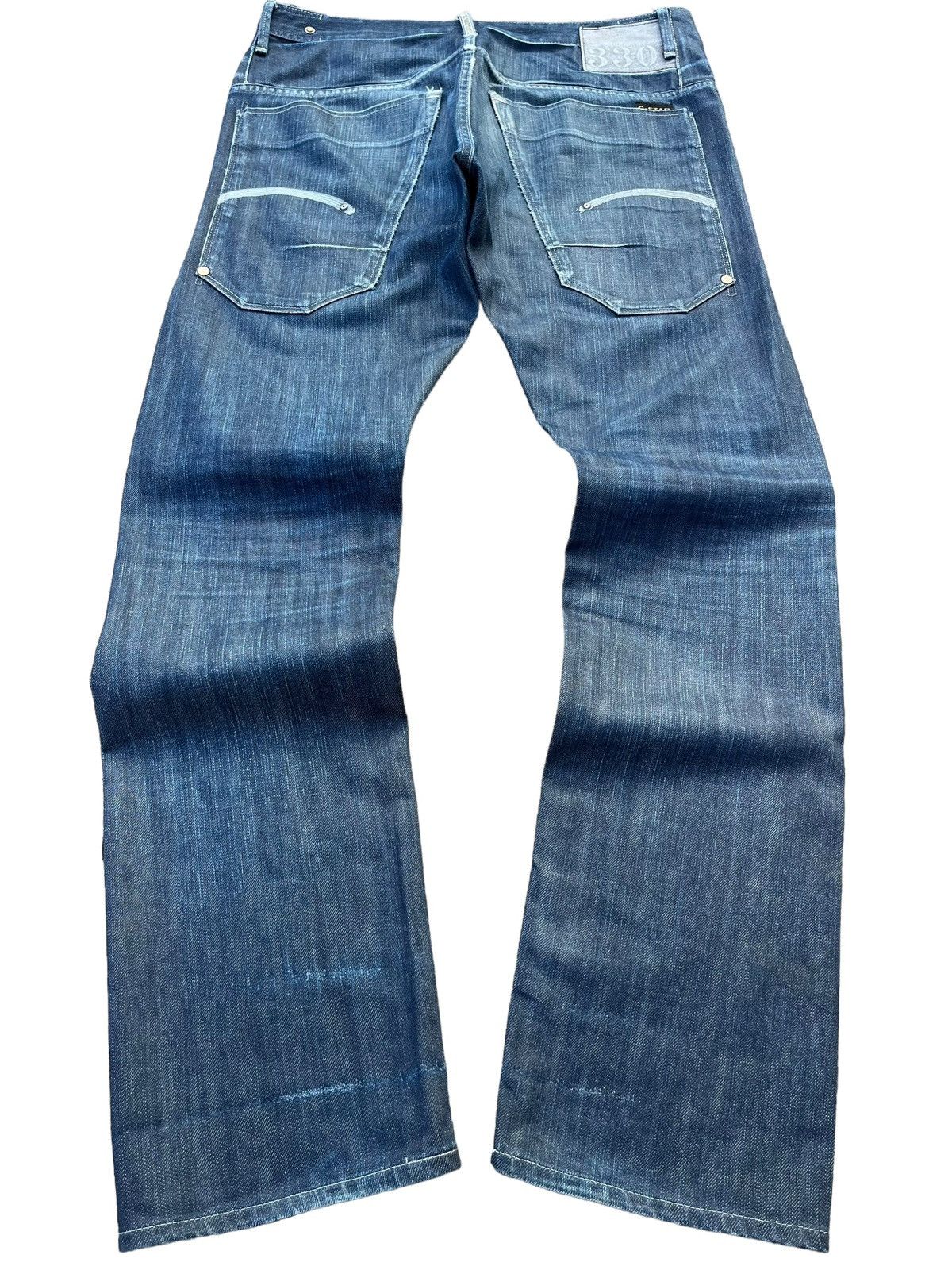 G-Star × Hypebeast Vintage G Star Raw 3301 Blade Navy Washed Buttonfly Jeans Size US 32 / EU 48 - 2 Thumbnail