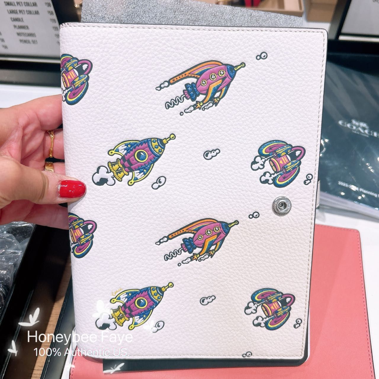 Coach Notebook With Rocket Print CW546 Size ONE SIZE - 3 Thumbnail