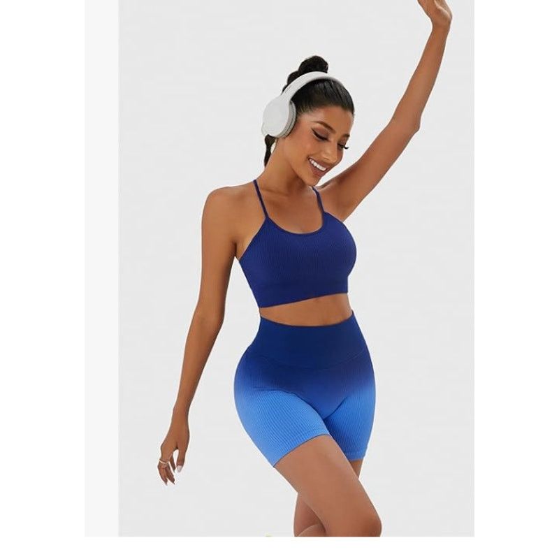 The Unbranded Brand 2 Workout Outfits Set 4pc Tank Sport Bra High Waist SMALL Size S / US 4 / IT 40 - 5 Thumbnail