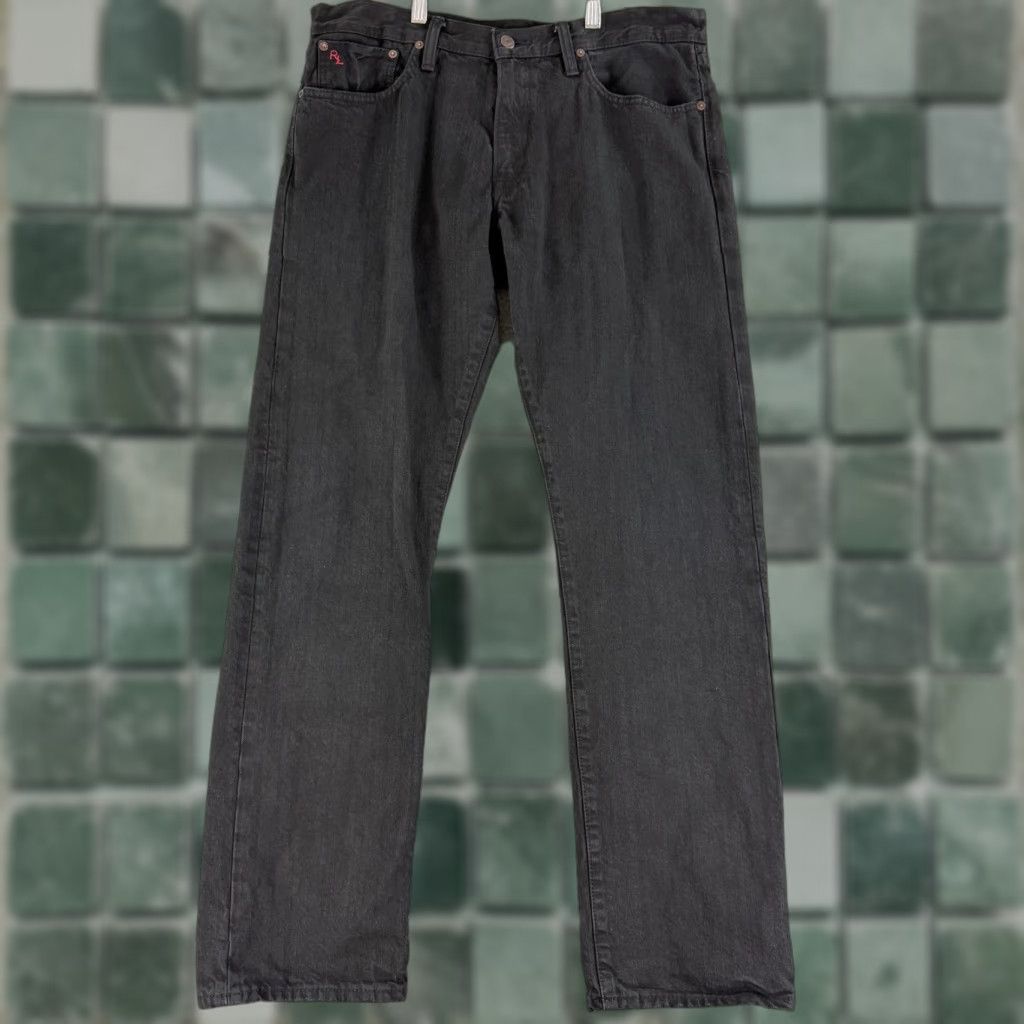 Polo Ralph Lauren Polo Ralph Lauren Jeans Mens Size 34x32 Black Denim Straight Leg 100% Cotton Size US S / EU 44-46 / 1 - 1 Thumbnail