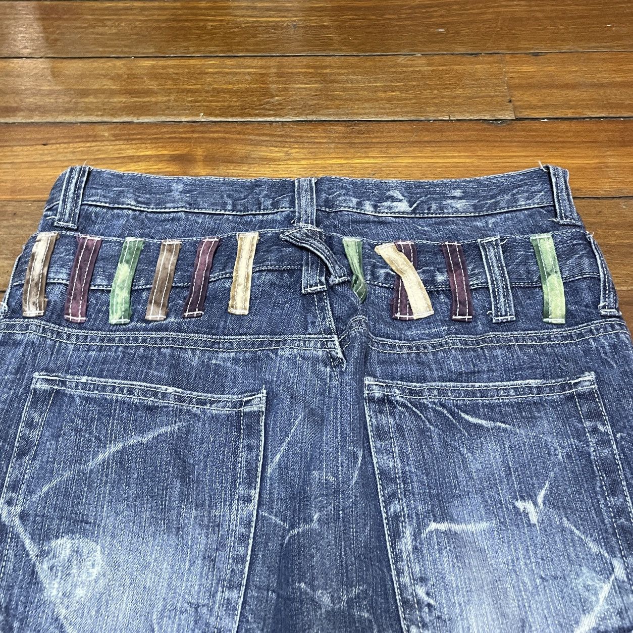 14th Addiction × Japanese Brand × Le Grande Bleu (L.G.B.) Rare Design Vintage Brand Nylaus Double Waist Jeans 2000s Size US 33 - 4 Thumbnail