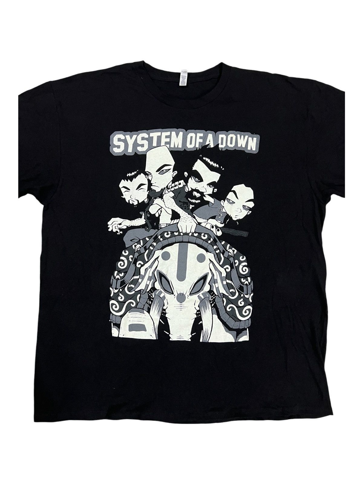 Band Tees × Vintage Vintage 2000s System of a Down SOAD Line Up Cartoon Shirt Size US XL / EU 56 / 4 - 2 Thumbnail