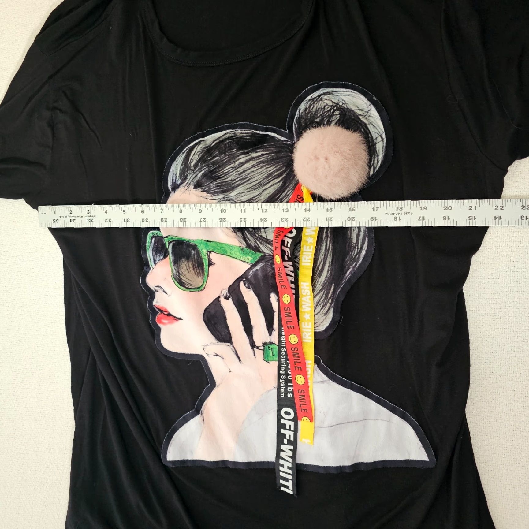 Vintage VINTAGE Ups & Downs T-Shirt Shirt Women 3X Black Scoop Neck Short Sleeve Cotton Rayon Casual Plus Size Women Size XXL / US 16-18 / IT 52-54 - 4 Thumbnail