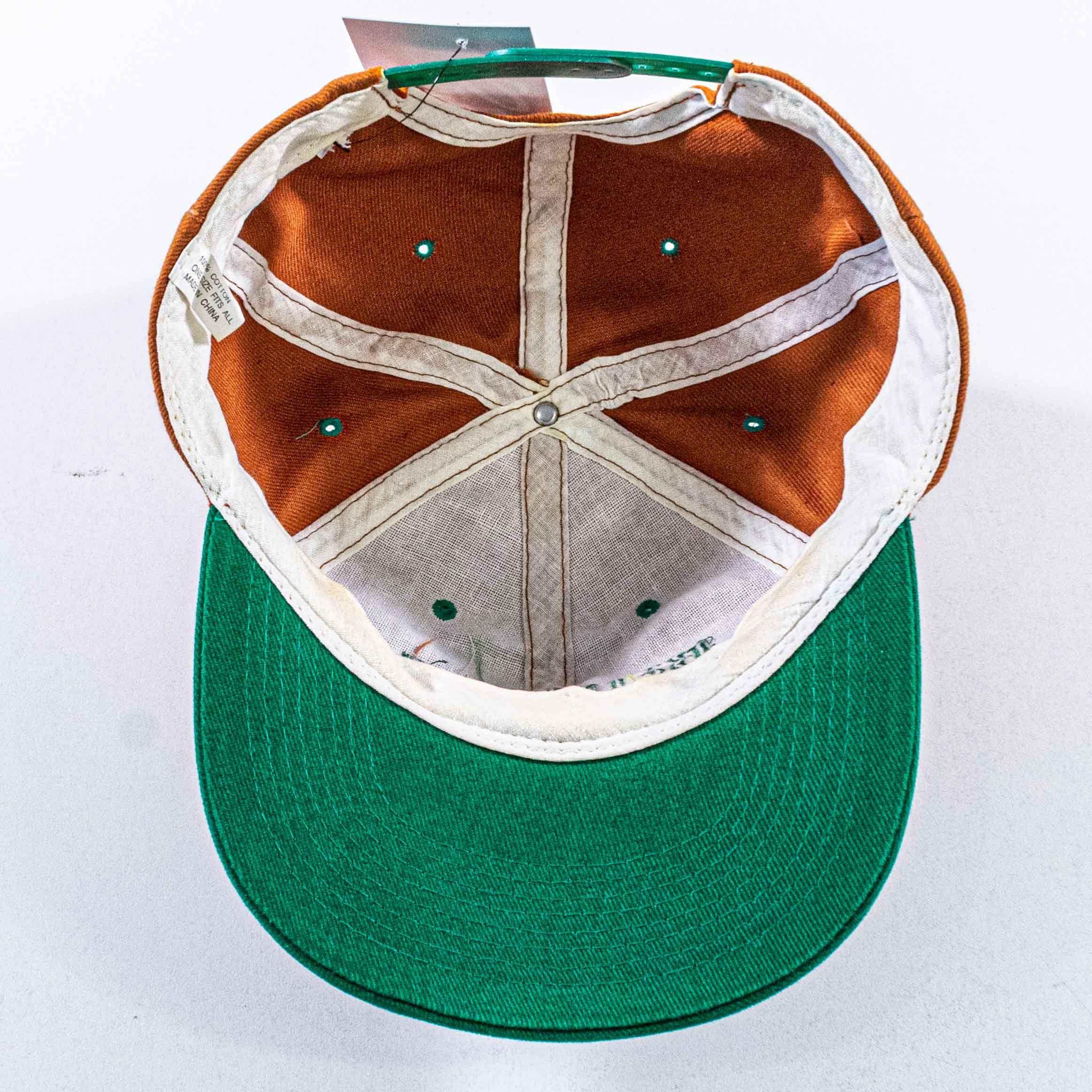 Vintage 90s Belmont Park Horse Racing Snapback Hat Orange Green Size ONE SIZE - 8 Thumbnail