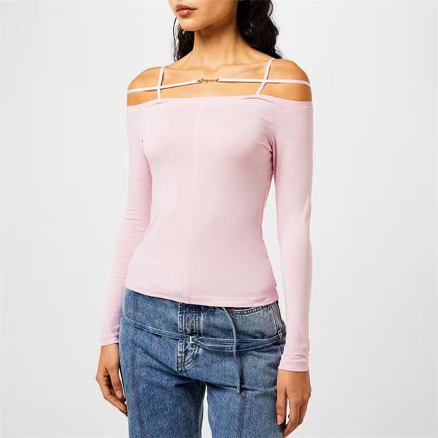 Jacquemus o1g2r1mq1024 Long Sleeve T-Shirts in Pink Size M / US 6-8 / IT 42-44 - 3 Thumbnail