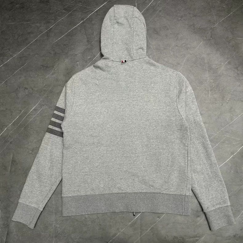 Thom Browne Thom browne Gray four-bar zipper jacket 2504-Nextarrow Size US XL / EU 56 / 4 - 2 Thumbnail