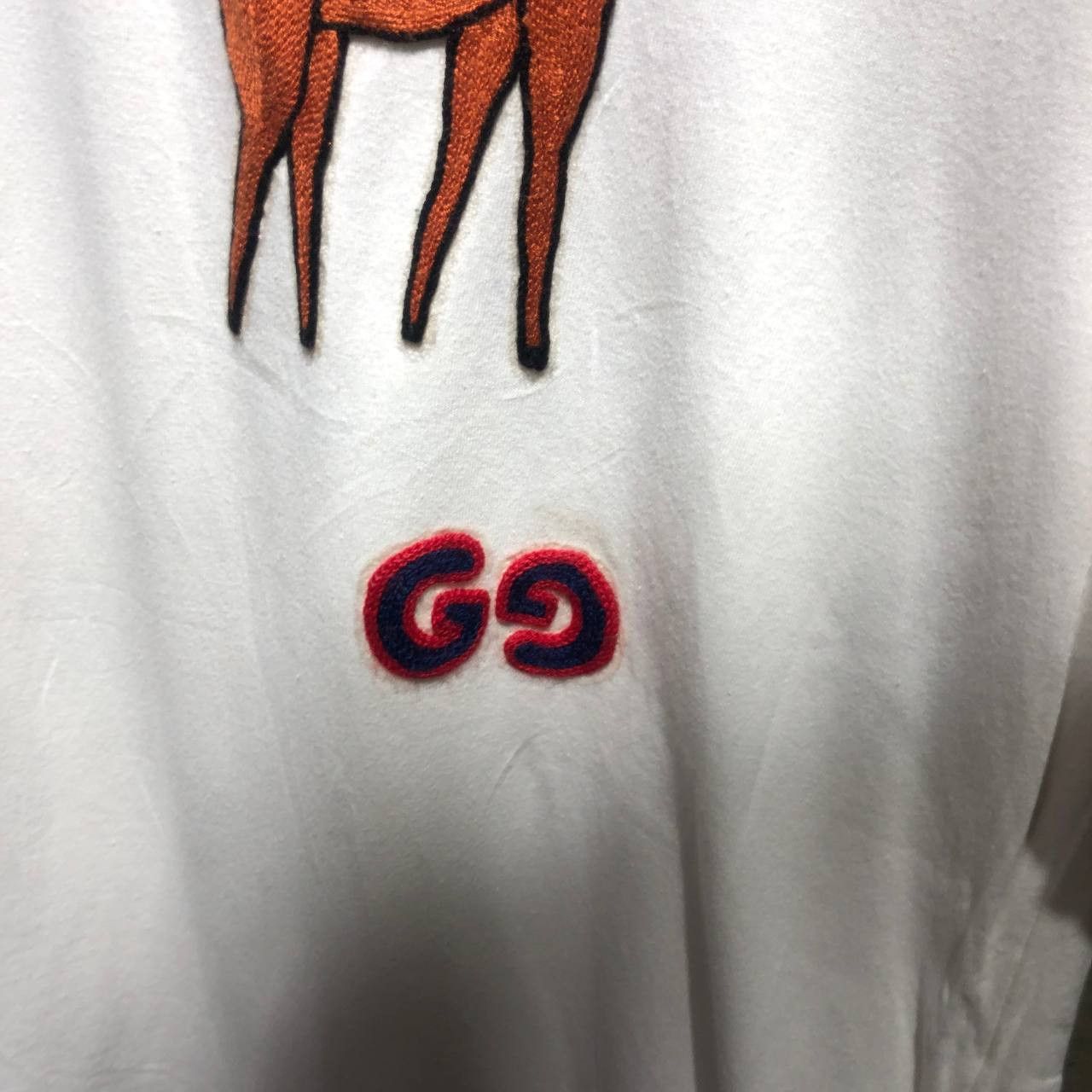 Gucci Gucci GG Giraffe embroidered tee Size US M / EU 48-50 / 2 - 4 Thumbnail