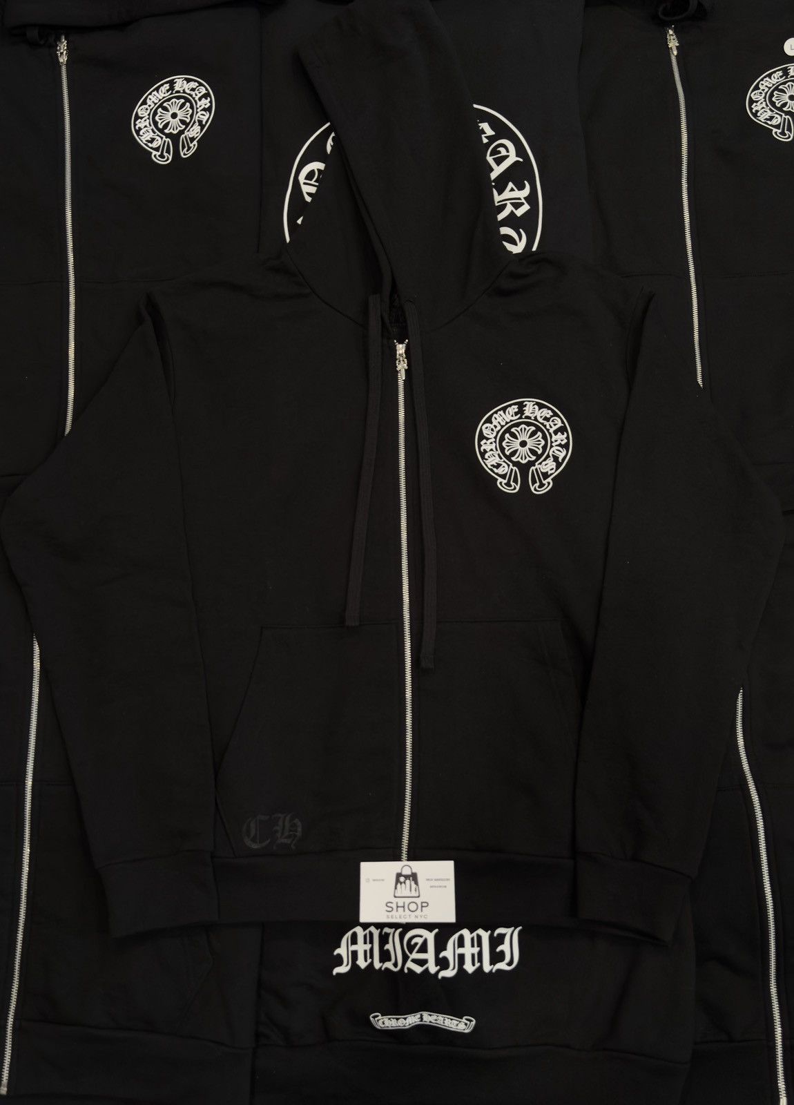 Chrome Hearts BRAND NEW CHROME HEARTS MIAMI EXCLUSIVE ZIP UP HOODIE Size US XXL / EU 58 / 5 - 1 Thumbnail
