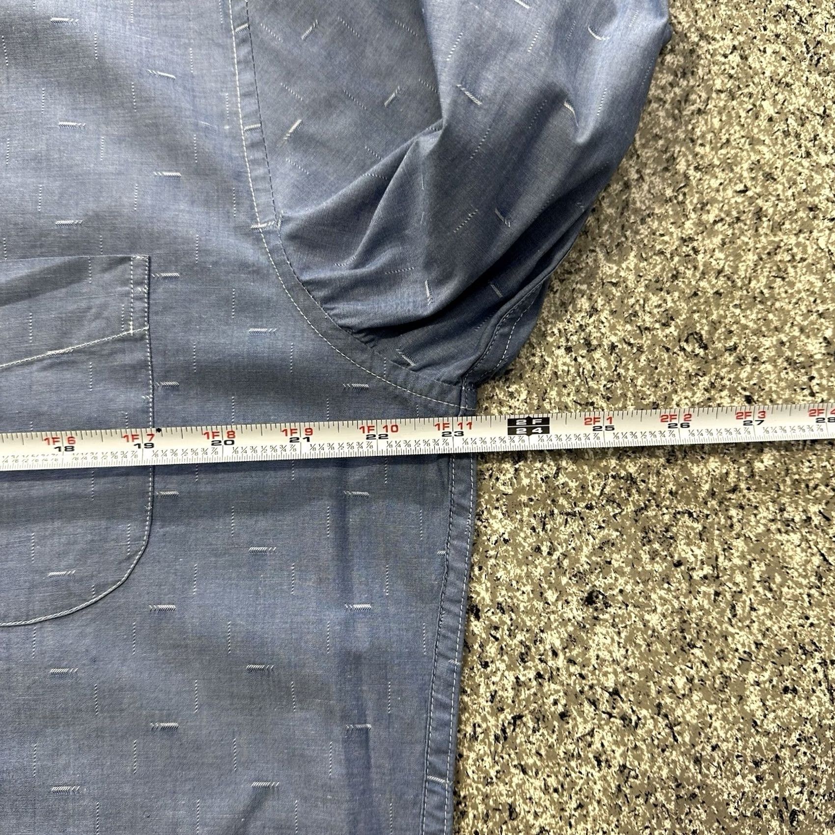 J.Crew J.CREW Button-Up Shirt Mens L Slim Fit Blue Textured Cotton Spandex Secret Wash Long Sleeve Collared Button-Down Size US L / EU 52-54 / 3 - 3 Thumbnail