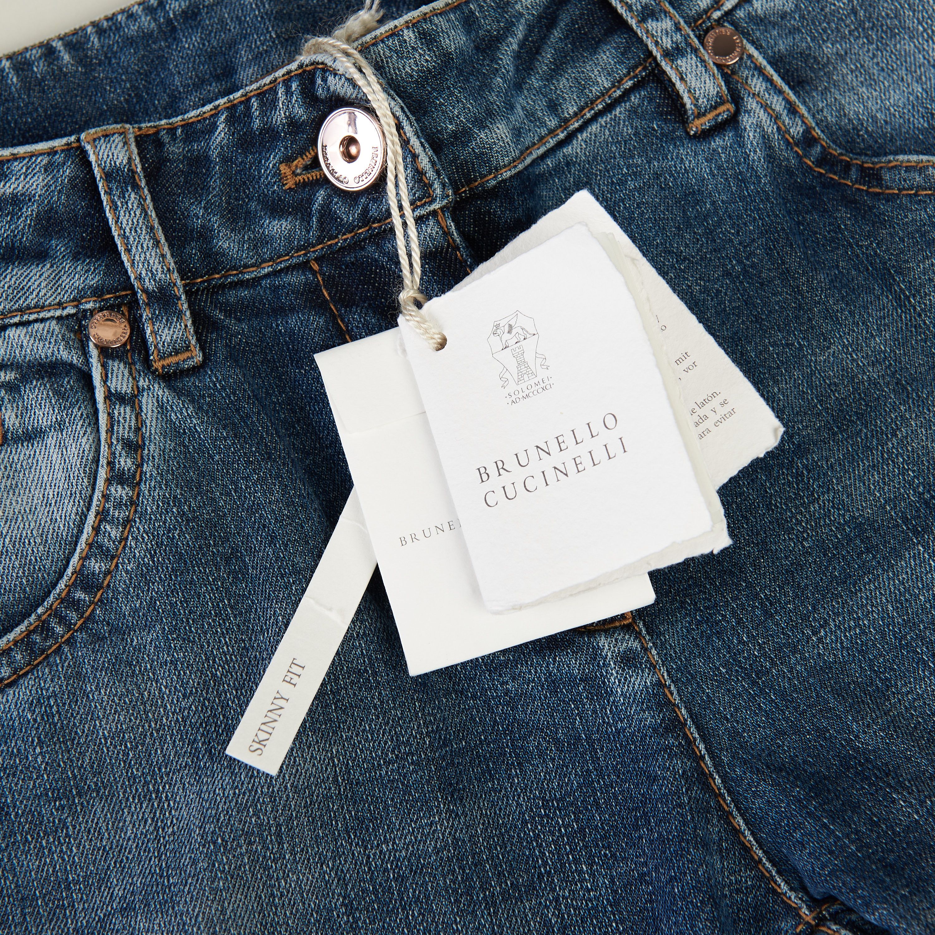 Brunello Cucinelli Blue Comfort Denim Five- Pocket Trousers Size 28" / US 6 / IT 42 - 9 Thumbnail