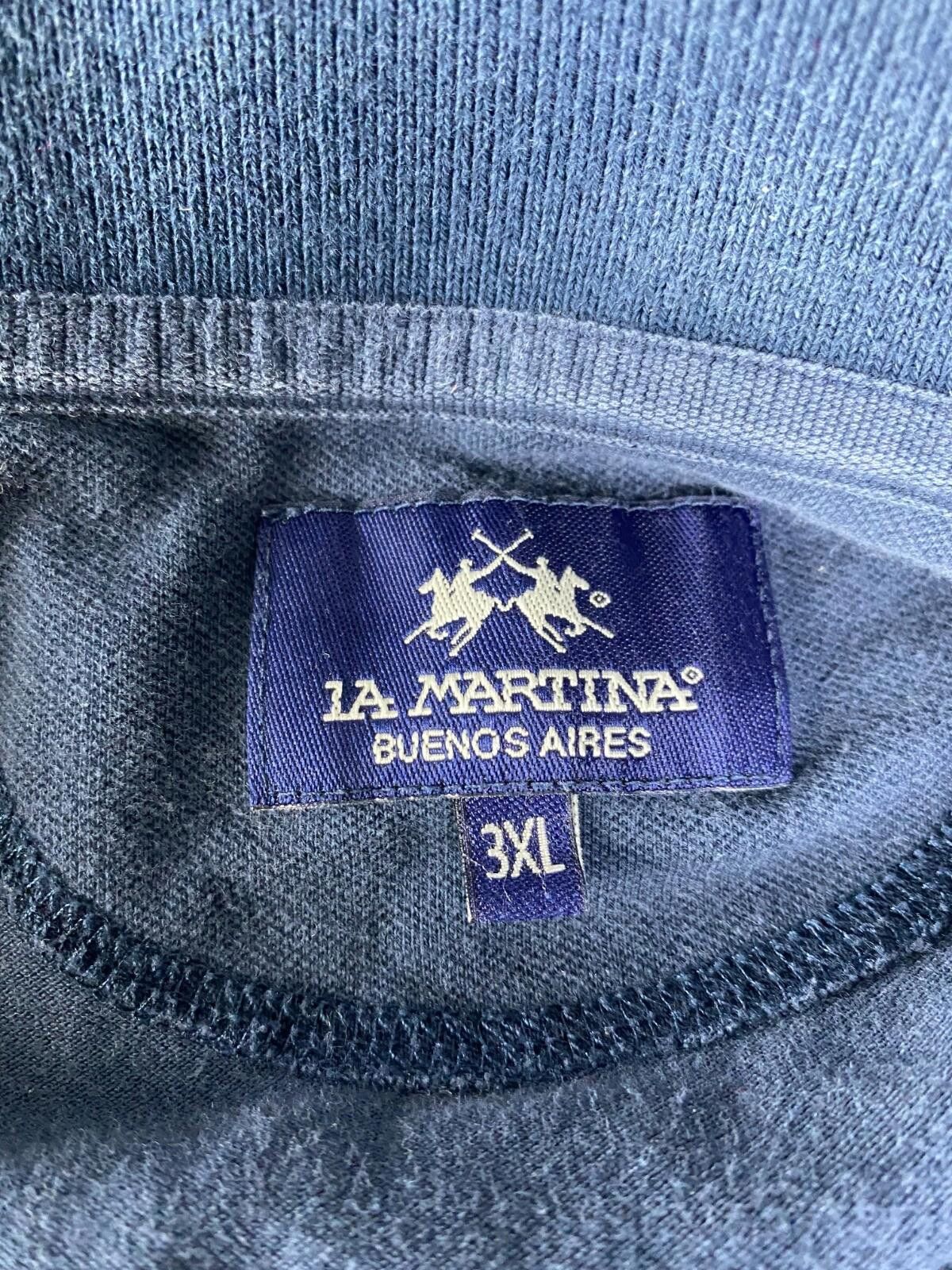 La Martina La Martina Buenos Aires Blue Big Cotton Polo Shirt Size 3XL Size US XXL / EU 58 / 5 - 8 Thumbnail