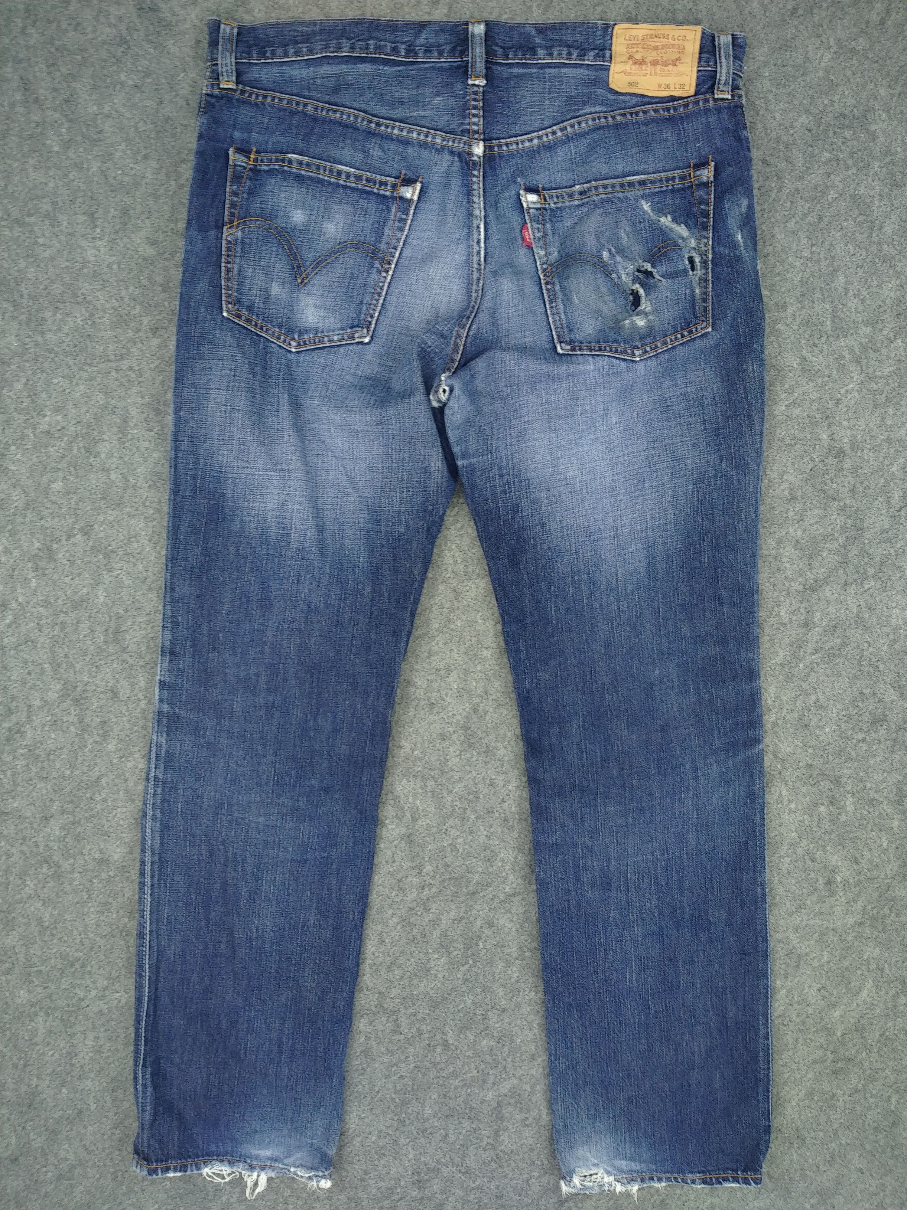 Levi's Blue Vintage Levi's 502 Distressed Denim 38x32 -JN828 Size US 38 / EU 54 - 2 Thumbnail
