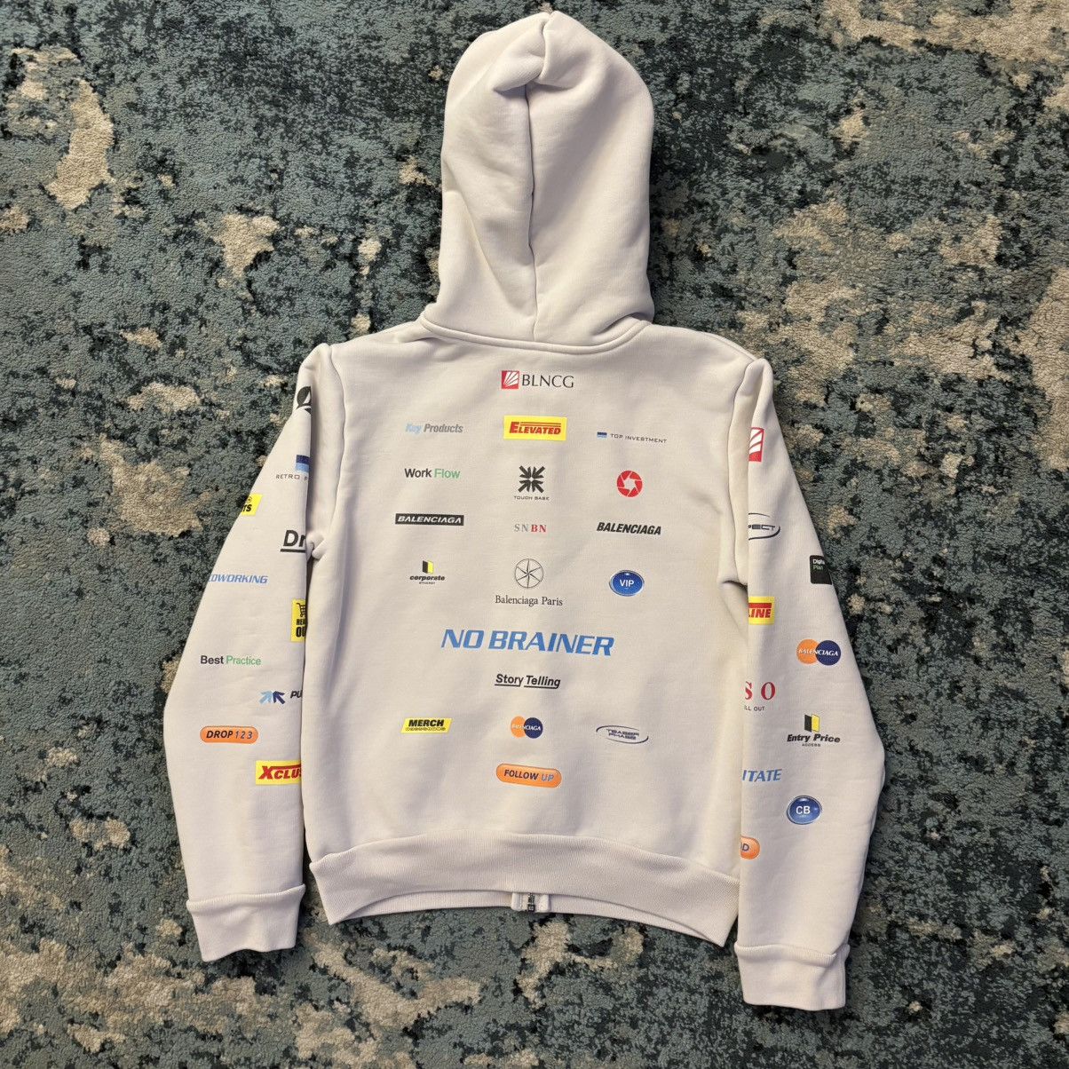 Balenciaga Balenciaga Business English Zip Up Hoodie Brand New Fits XS Size US XS / EU 42 / 0 - 2 Thumbnail