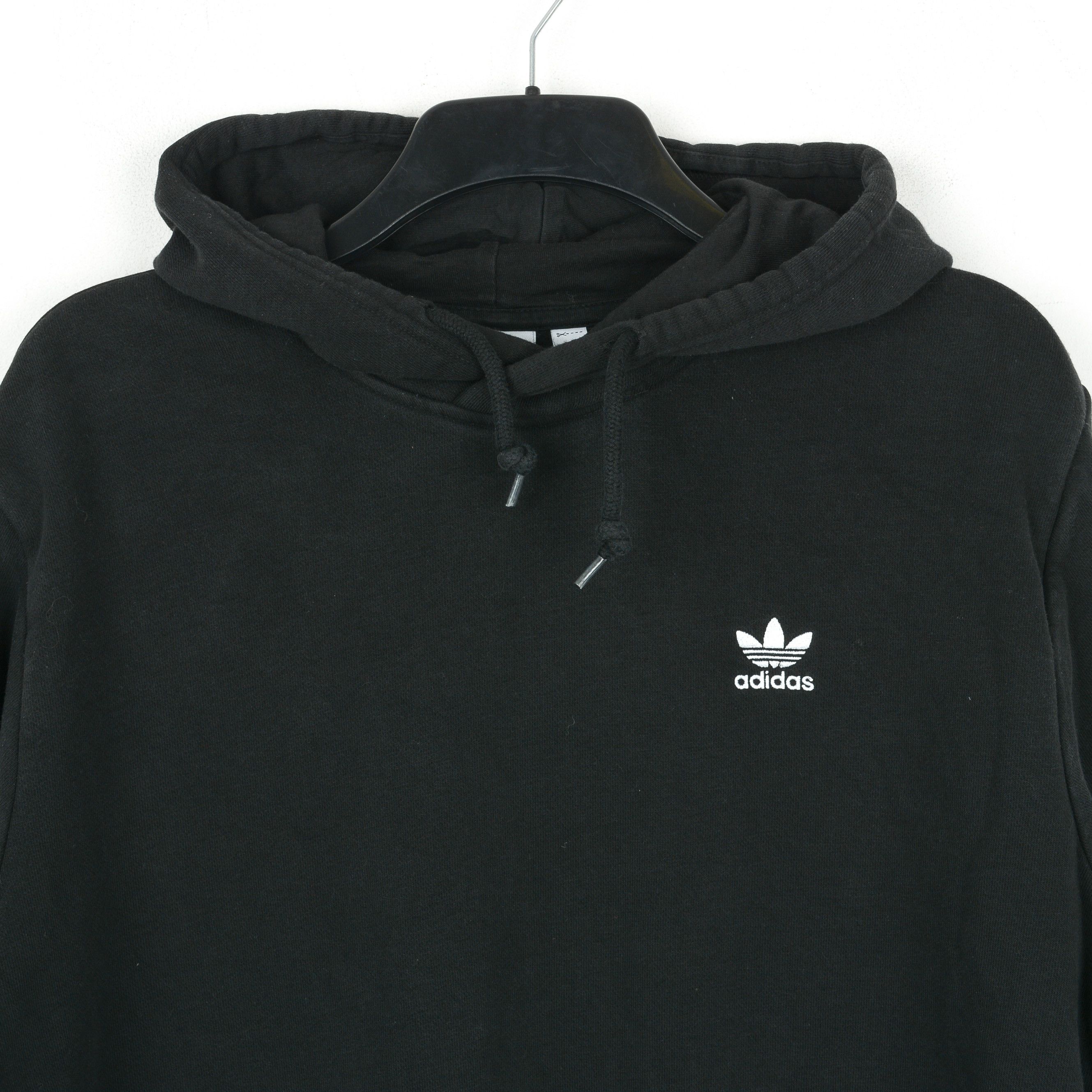 Adidas Men L Hoodie Jumper Pullover Sweatshirt Black Logo Sweater Size US L / EU 52-54 / 3 - 2 Thumbnail