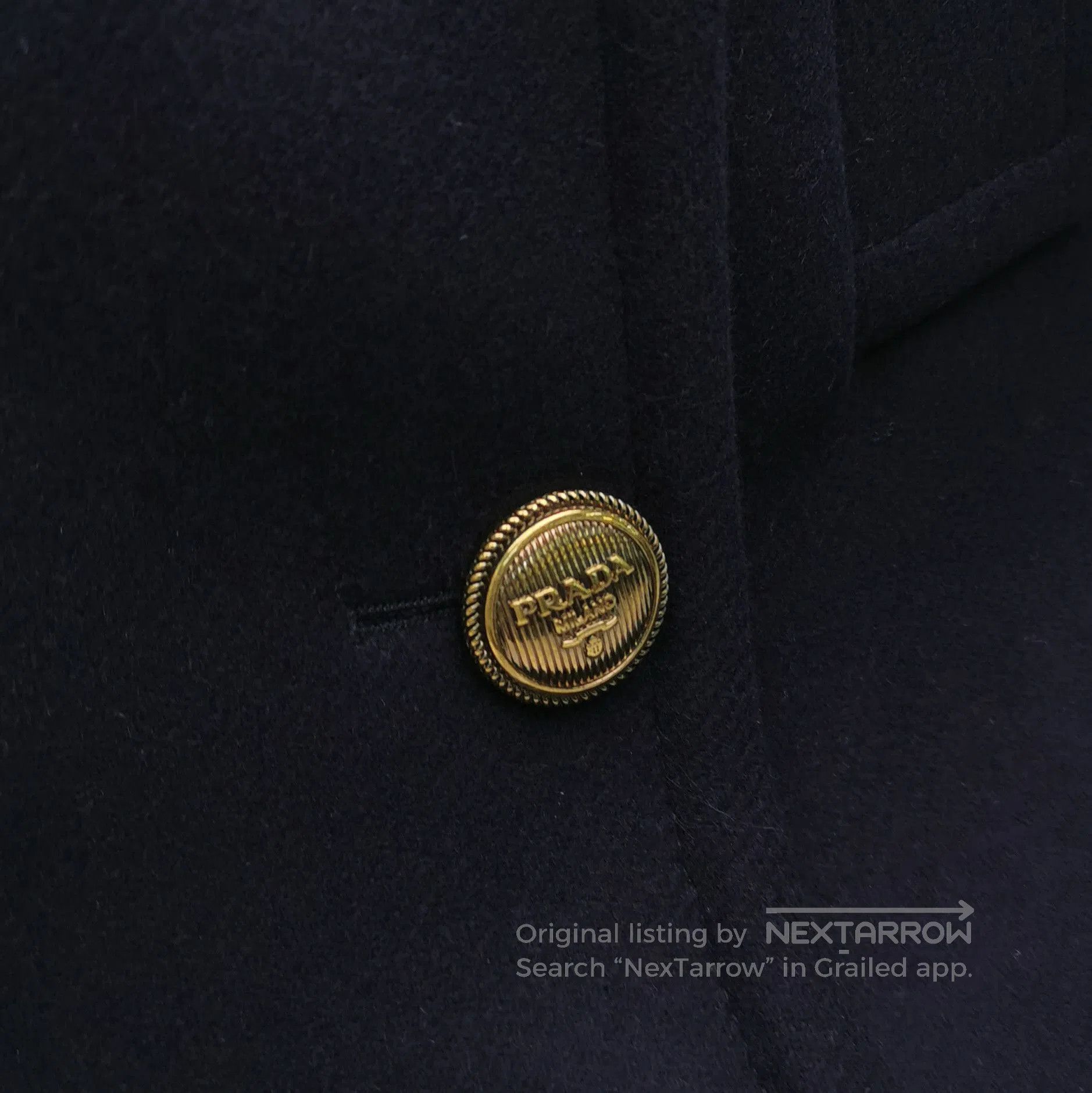 Prada Logo Detail Navy Mini Skirt 0089.