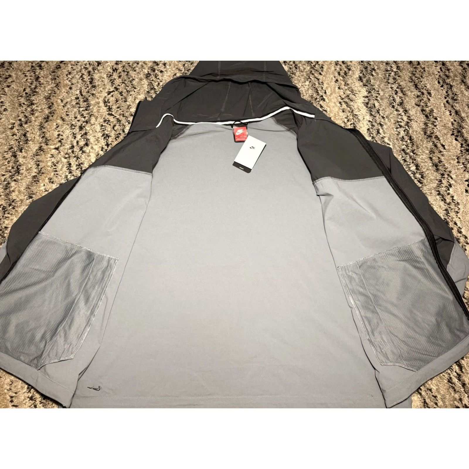 Nike NWT Nike Tech Woven Jacket - Cool Grey/Black Mens 3XL HM7151-065 West Virginia - Stylish for Casual wear Size US XXL / EU 58 / 5 - 6 Thumbnail