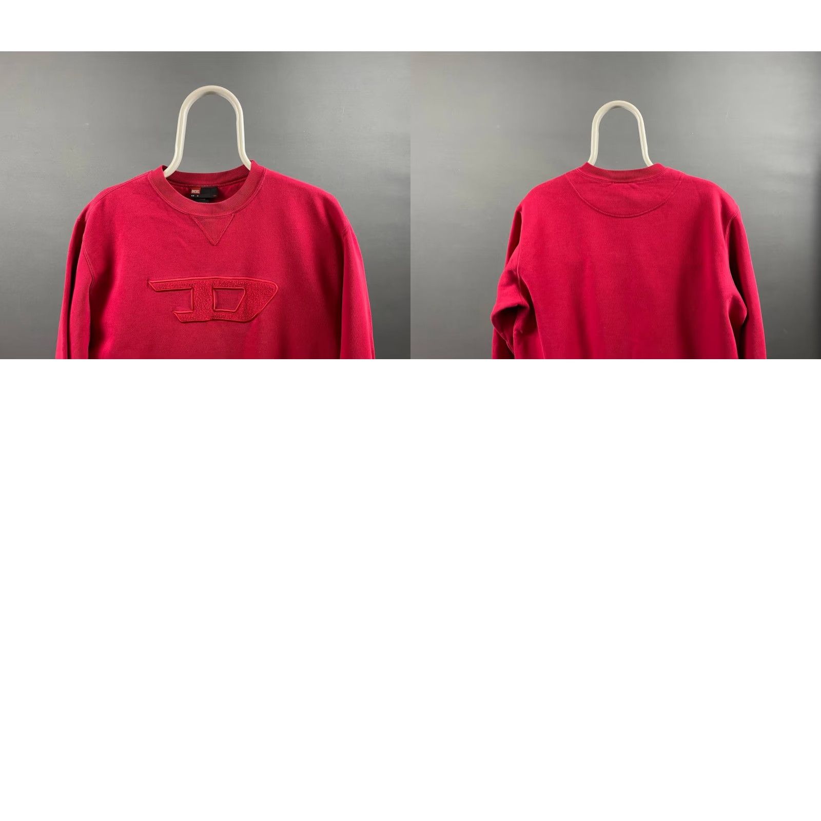 Diesel Diesel Sweatshirt Mens Size M Red Pullover Crew Neck Long Sleeve Cotton Acrylic Fleece Logo Vintage No Size US M / EU 48-50 / 2 - 8 Thumbnail