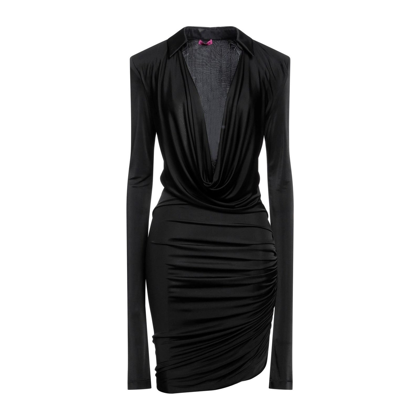 GAUGE81 GAUGE81 Utena Black draped stretch-jersey mini dress sz S Size S / US 4 / IT 40 - 3 Thumbnail