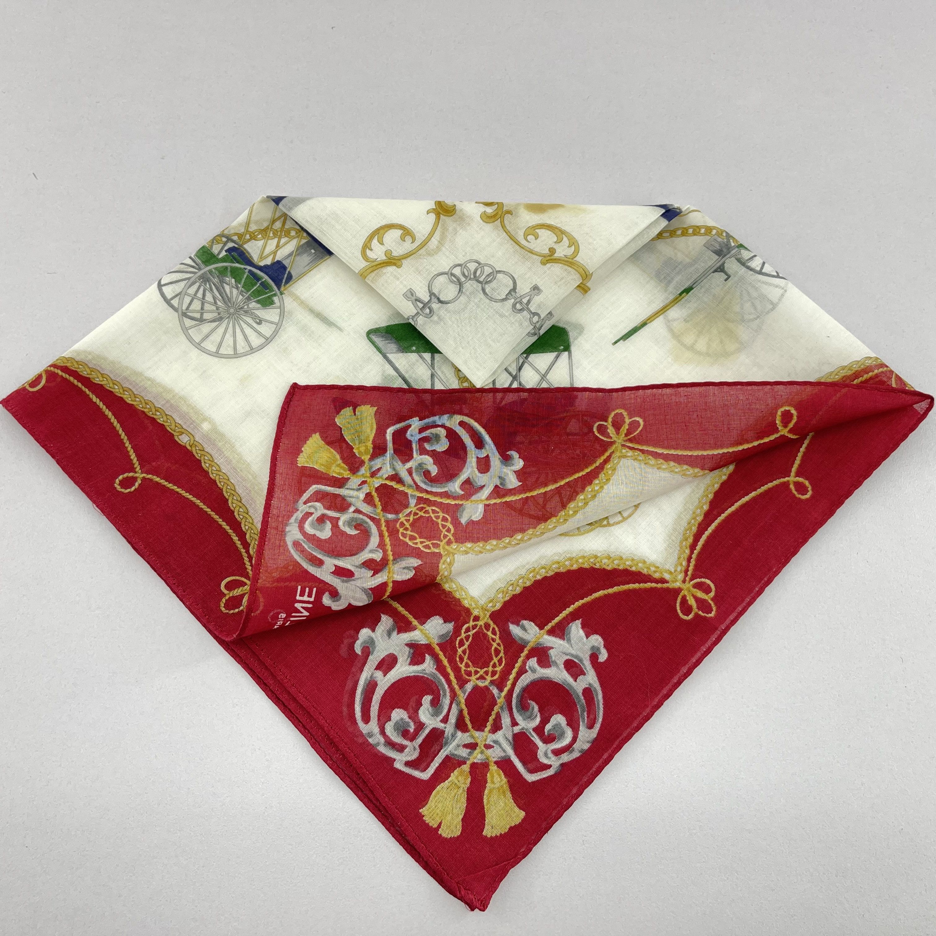 Celine × Vintage Celine Handkerchief/Neckerchief/Bandana-KD3257 Size ONE SIZE - 5 Thumbnail