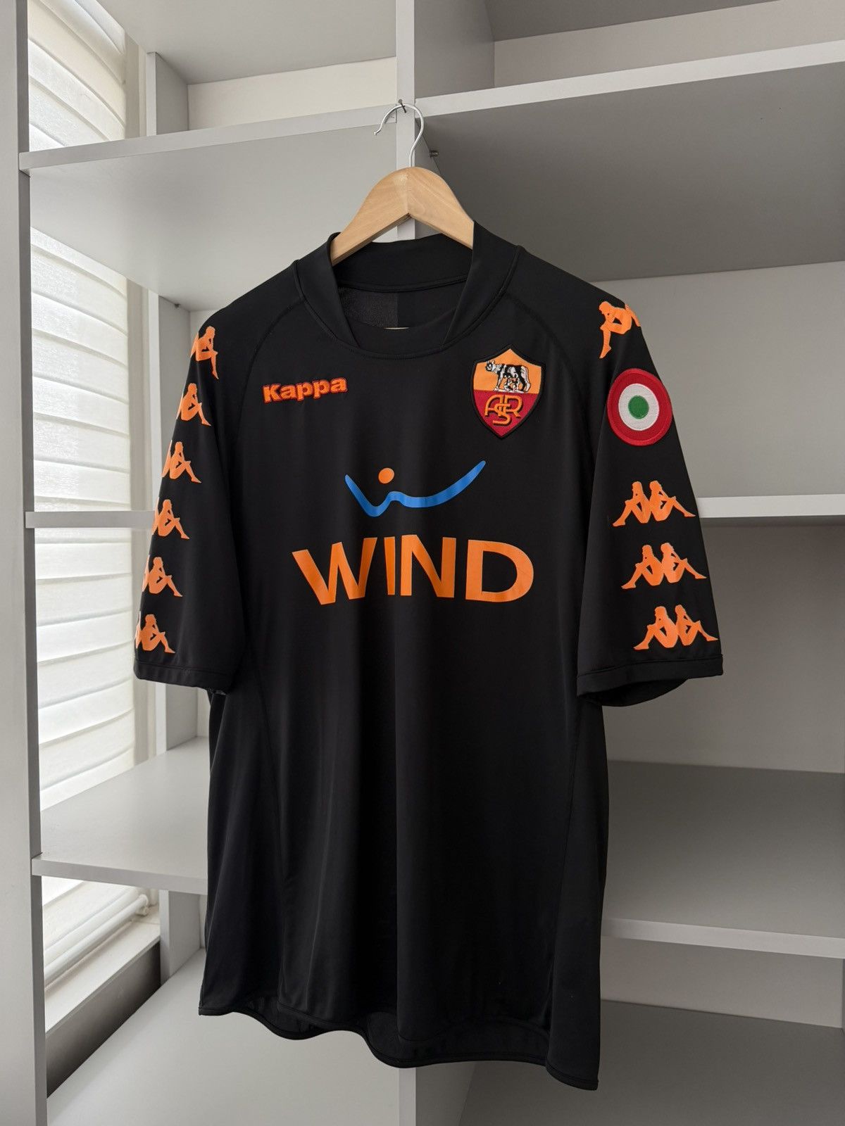 Kappa Kappa AS Roma Italy 2008 2009 Third Black Jersey Size US XL / EU 56 / 4 - 2 Thumbnail