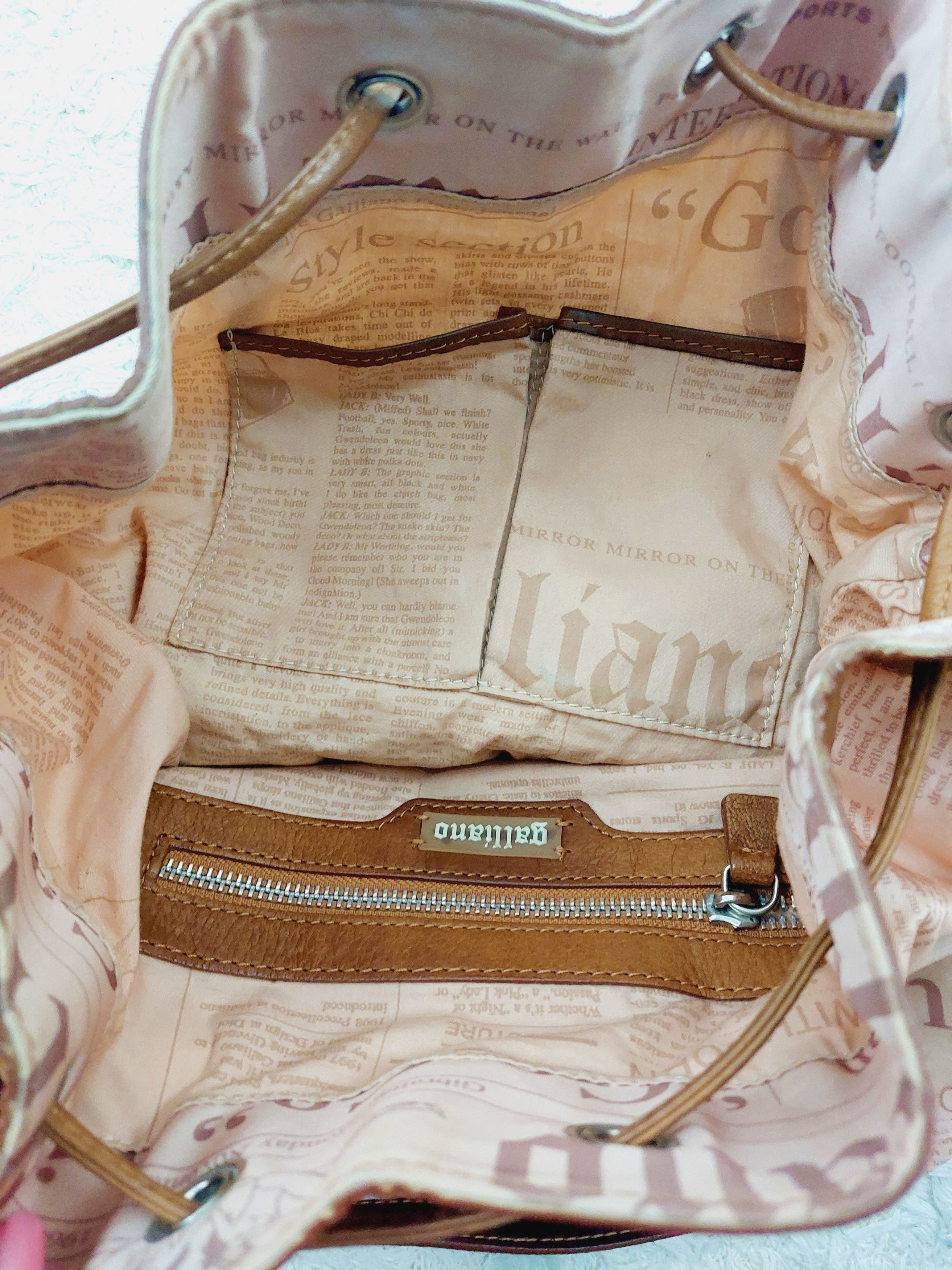 John Galliano John Galliano Newspaper Pink Gazette Shoulder Handbag Bag Size ONE SIZE - 15 Thumbnail