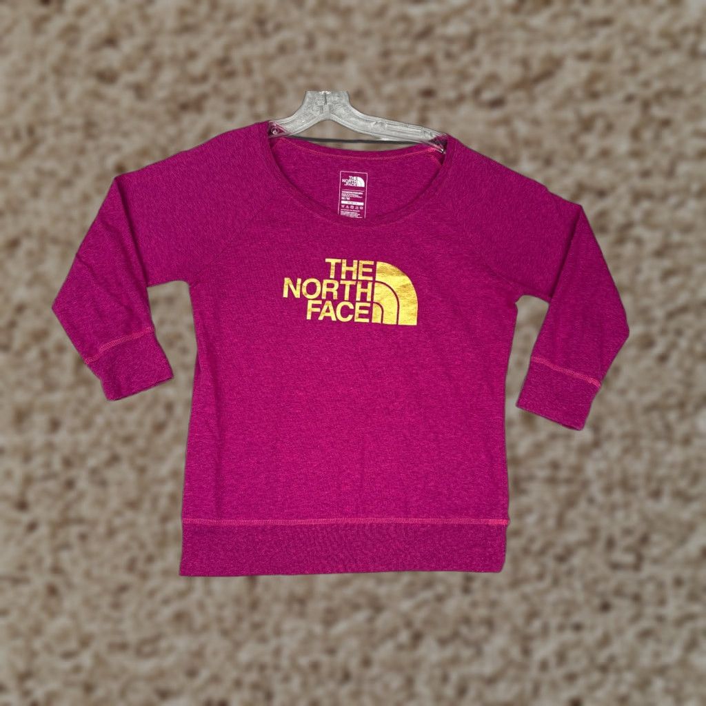 The North Face The North Face Shirt Women Medium Purple Gold Long Sleeve Crew Neck Cotton Slim Size M / US 6-8 / IT 42-44 - 1 Thumbnail