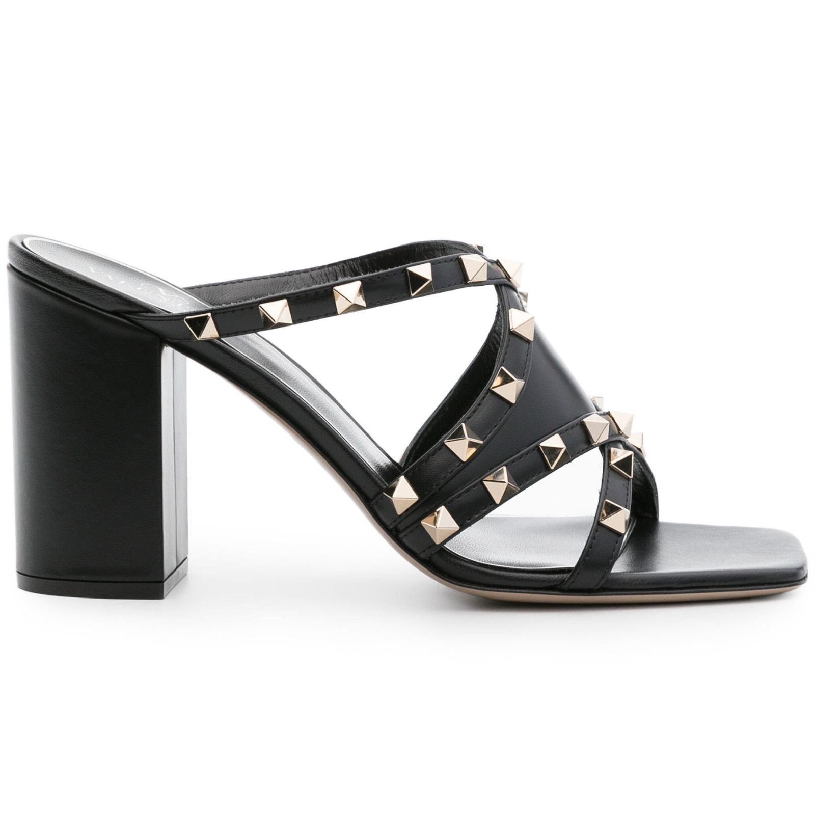 Valentino Valentino Rockstud Crisscross Leather Black Strappy Pump Size US 8.5 / IT 38.5 - 1 Thumbnail