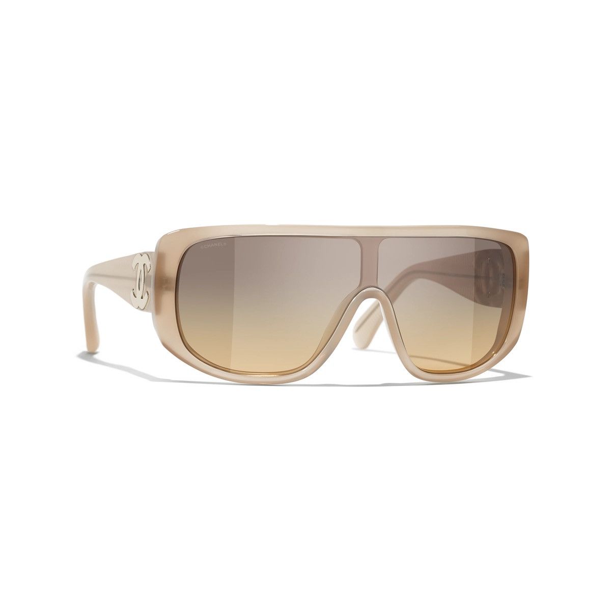 Chanel Acetate Shield Glasses (Beige)