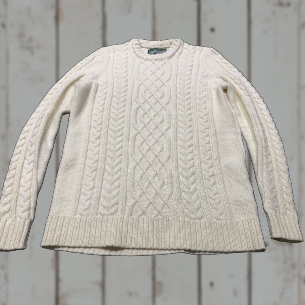 American Eagle Outfitters American Eagle Outfitters Women's Sweater Pullover Cable Knit Crew Neck Long Sleeve White Size M Casual Womens Size M / US 6-8 / IT 42-44 - 1 Thumbnail