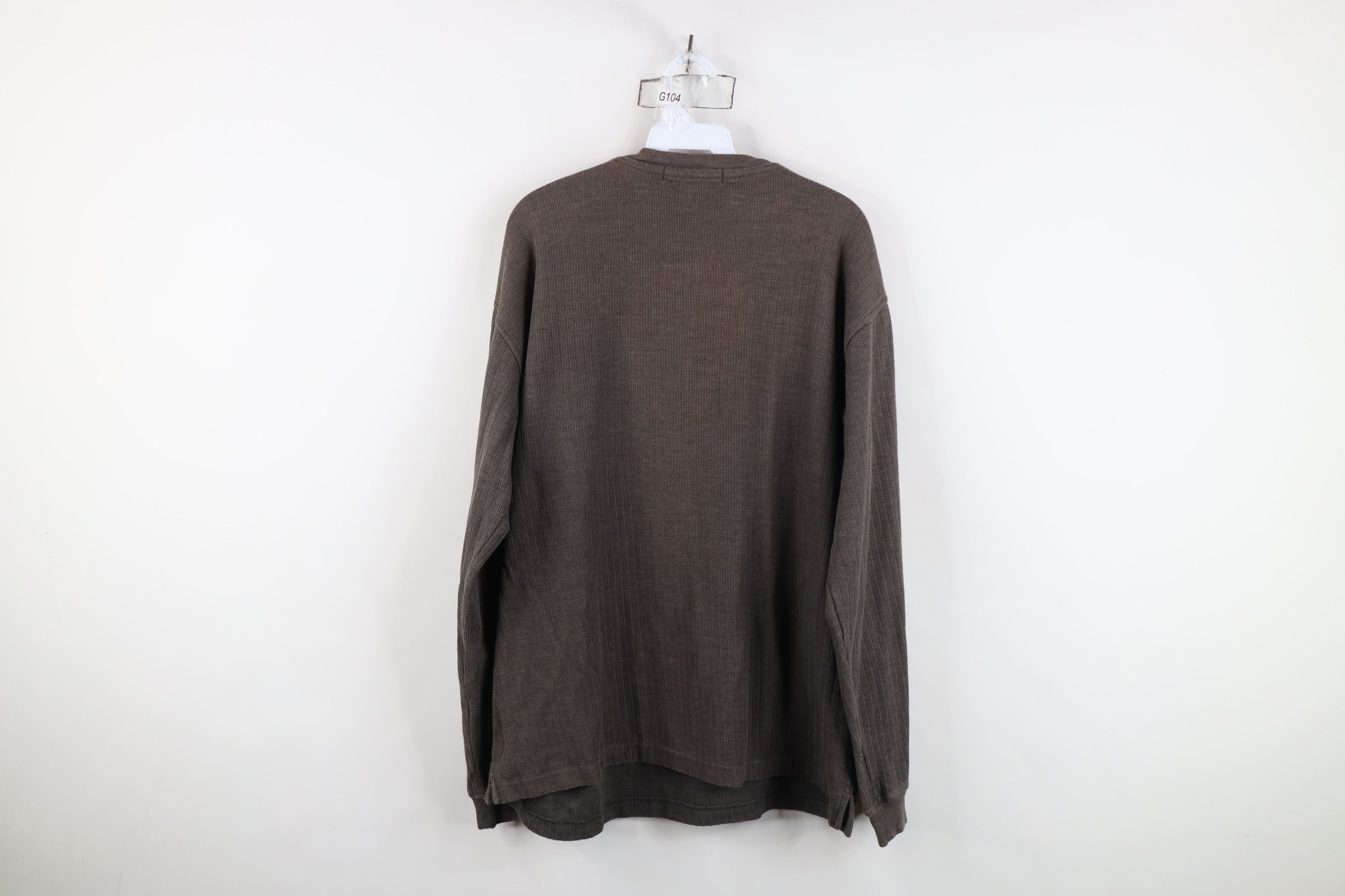 Vintage Vintage 90s Streetwear Knit Long Sleeve Henley T-Shirt Size US L / EU 52-54 / 3 - 9 Thumbnail