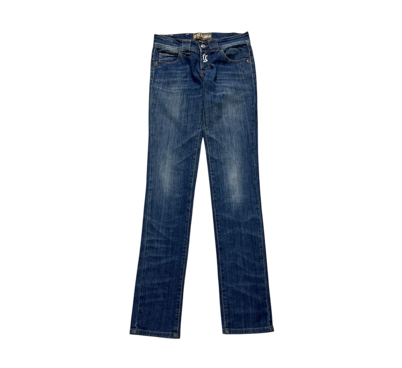 John Galliano Vintage John Galliano y2k skinny slim fit jeans washed denim Size 26" / US 2 / IT 38 - 2 Thumbnail