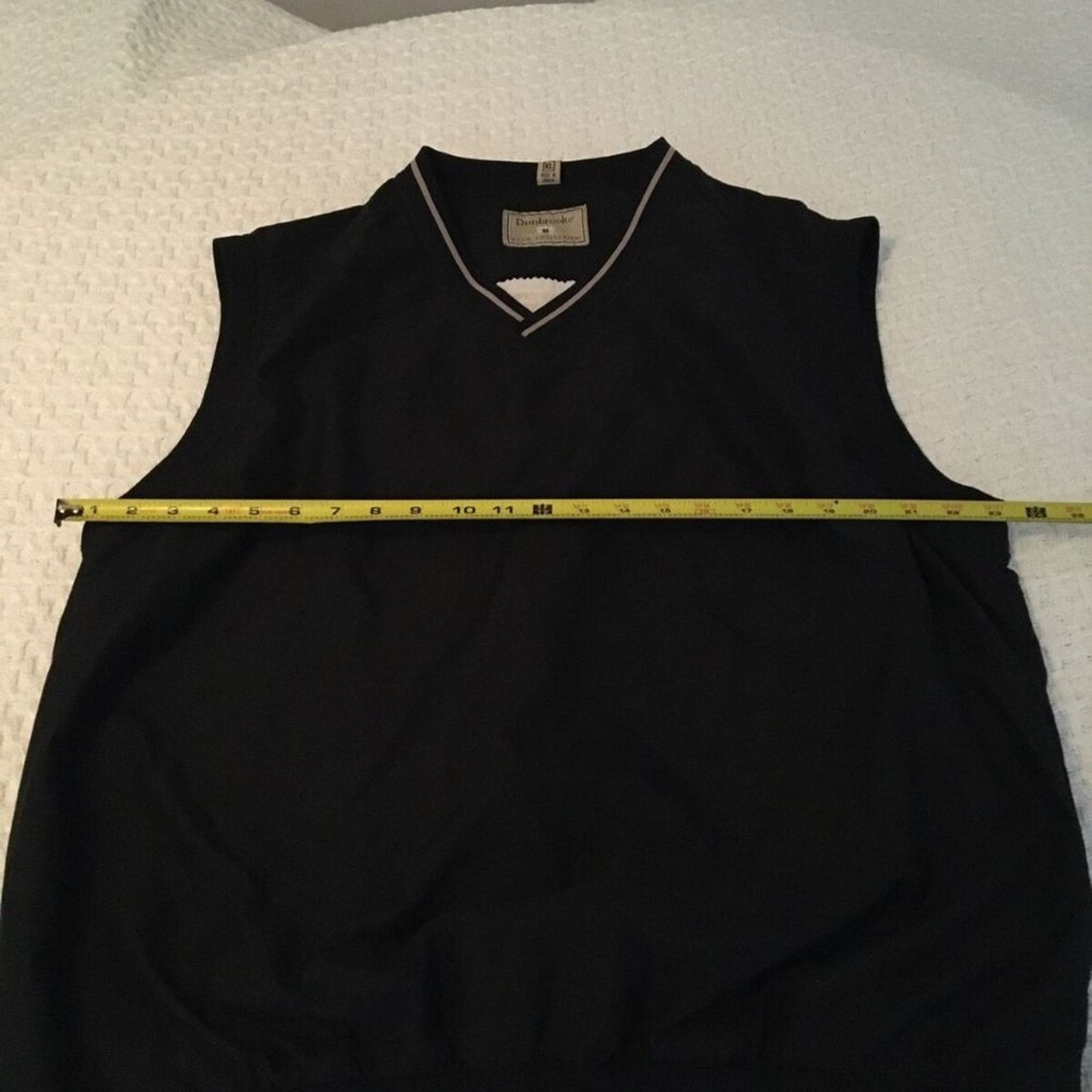 Dunbrooke Dunbrooke Club Collection Golf Vest Men's XL Black w/ White Size US XL / EU 56 / 4 - 3 Thumbnail
