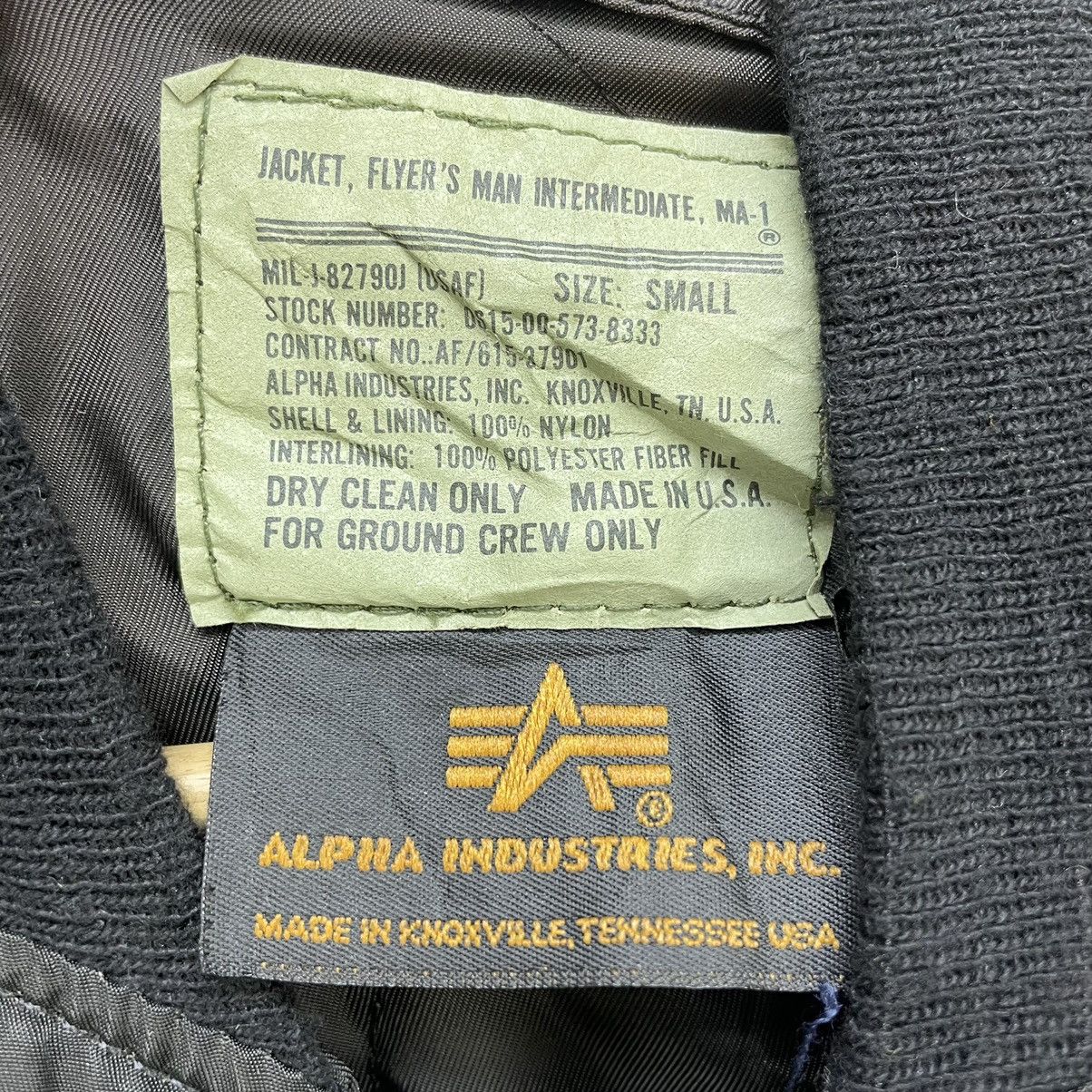 Alpha Industries 👉Vintage Alpha Bomber MA 1 Heavy Duty Zip Jacket Size US S / EU 44-46 / 1 - 6 Thumbnail