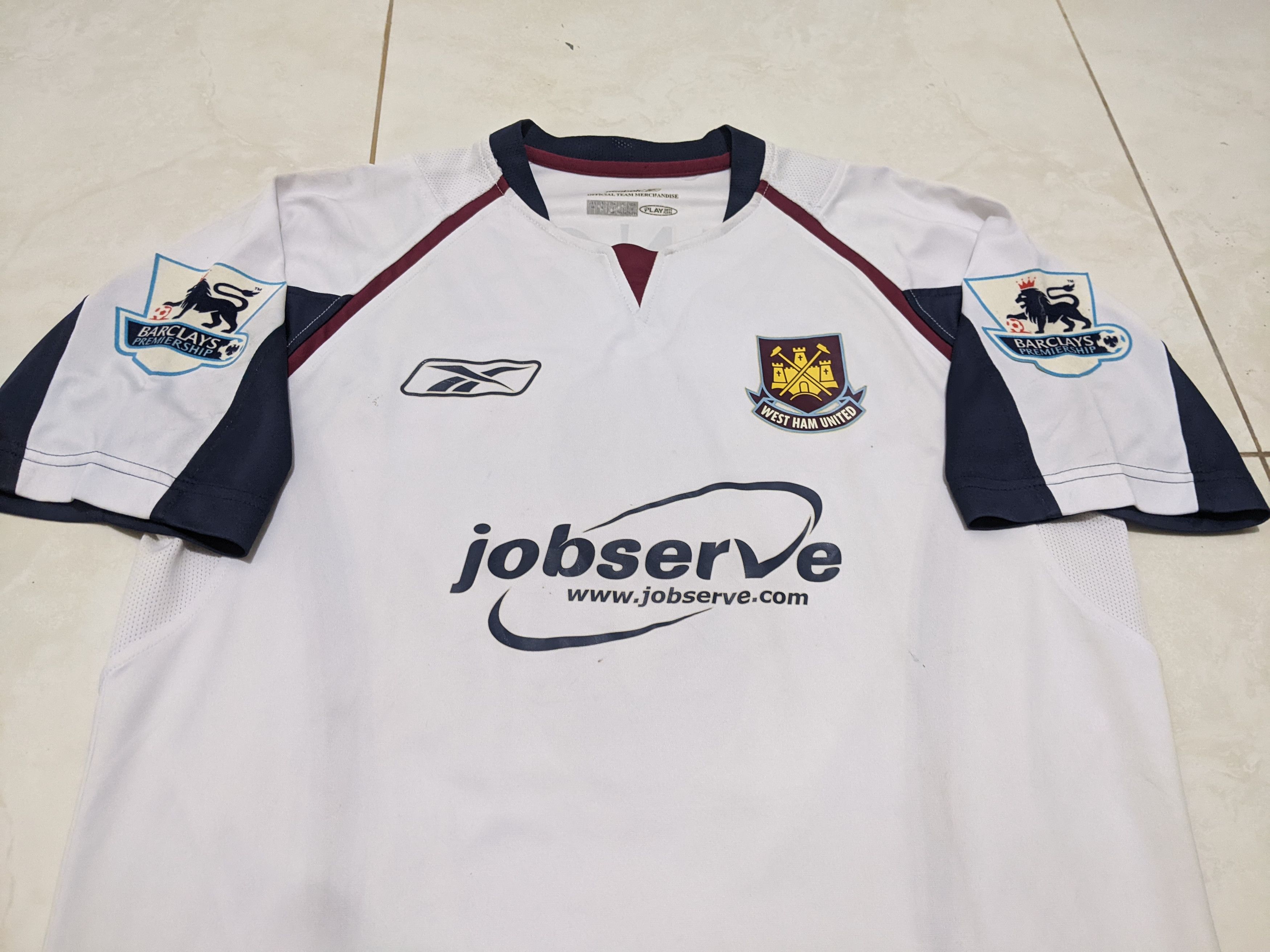Reebok West ham 2005-07 away Sheringham Jersey football shirt Size US M / EU 48-50 / 2 - 3 Thumbnail