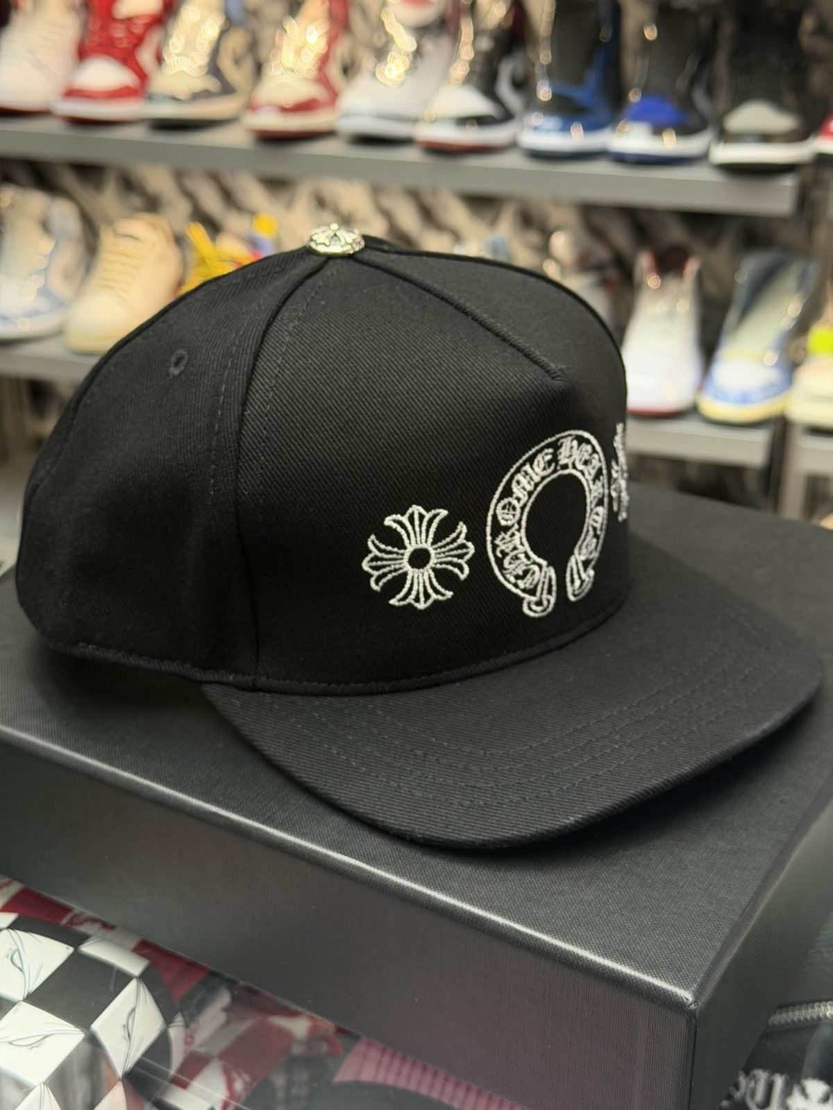 Chrome Hearts Chrome Hearts Horseshoe Denim Baseball Hat Size ONE SIZE - 2 Thumbnail