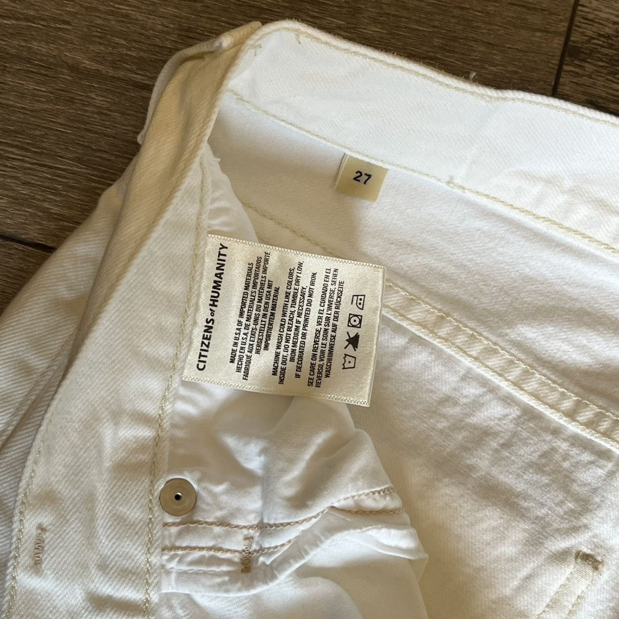 Citizens Of Humanity Citizens of Humanity Flavie Trouser Denim Jeans White Sz 27 Size 27" / US 4 / IT 40 - 12 Thumbnail