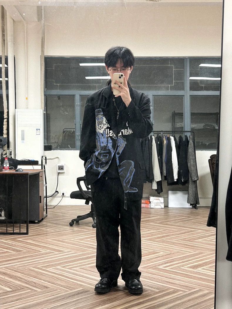 Yohji Yamamoto Yohji Yamamoto Yohji Yamamoto Laborer Embroidered Blazer Size US M / EU 48-50 / 2 - 7 Thumbnail
