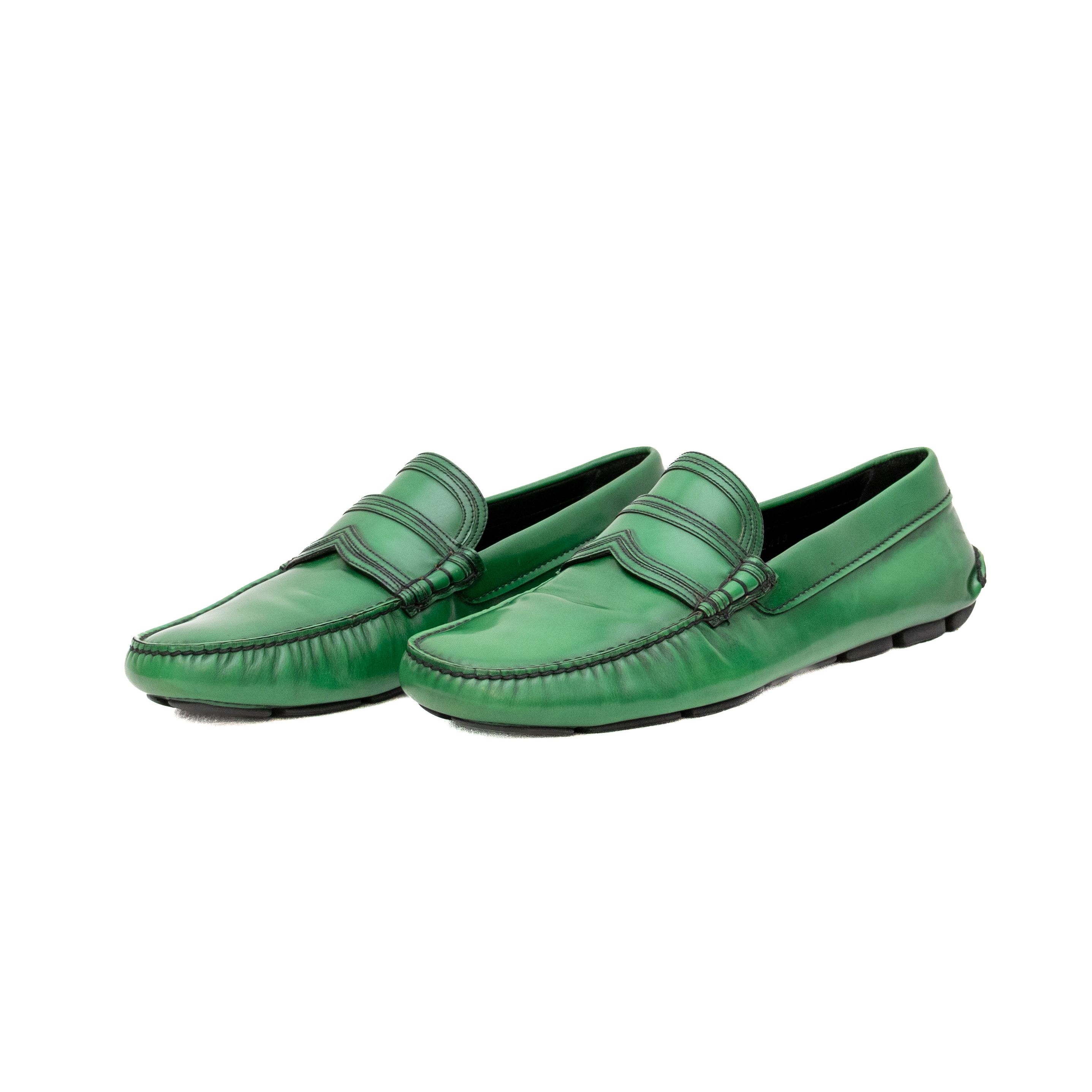 Prada Prada Linea Rossa FW99 Sz 43 green suede shoes | Grailed