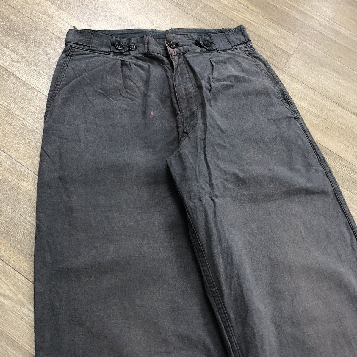 Comme des Garcons × Comme des Garcons Homme × Faded Glory 🇯🇵1980s Comme des Garcons Homme CDG Faded Trousers Work Pants Size US 26 / EU 42 - 4 Thumbnail