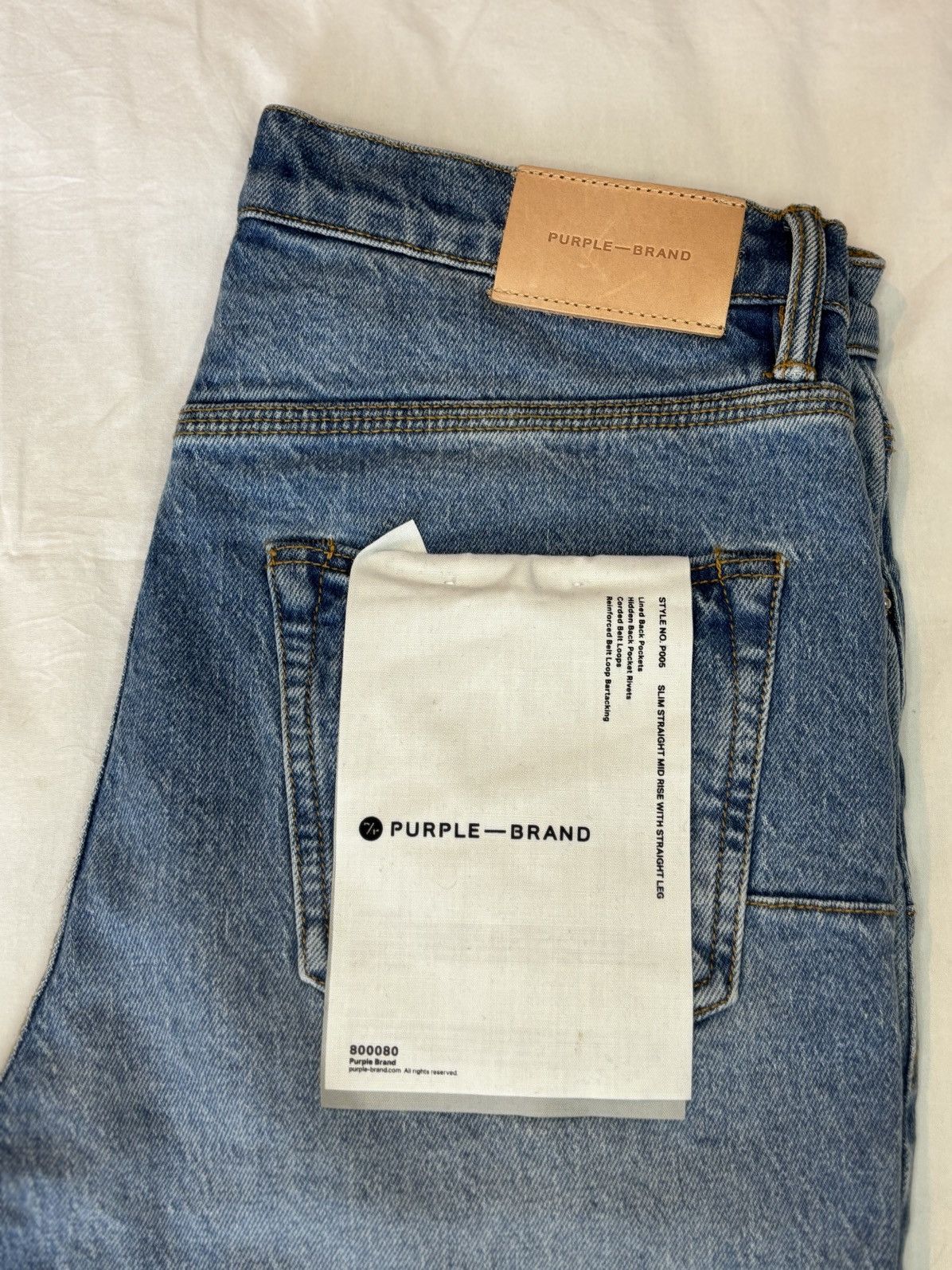 Purple Brand Purple Brand P005 Slim Straight Light Clean Indigo Size US 32 / EU 48 - 2 Thumbnail