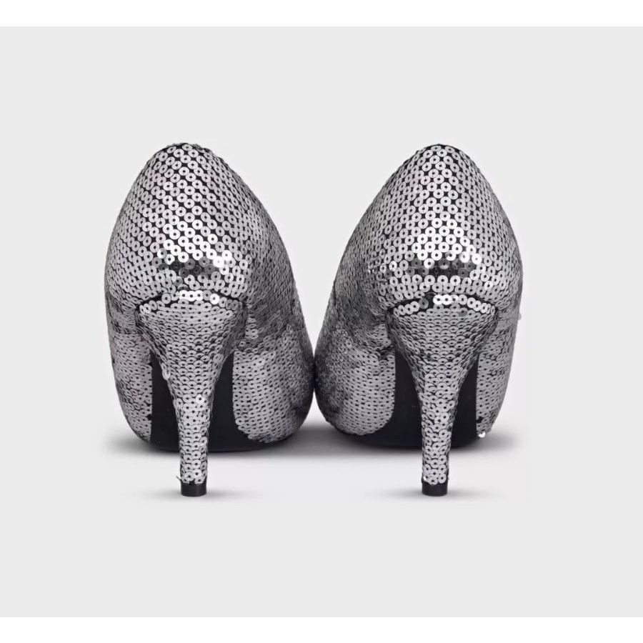 Balenciaga Balenciaga Gray Sequin Stiletto Pumps Size 39 Size US 8 / IT 38 - 4 Thumbnail