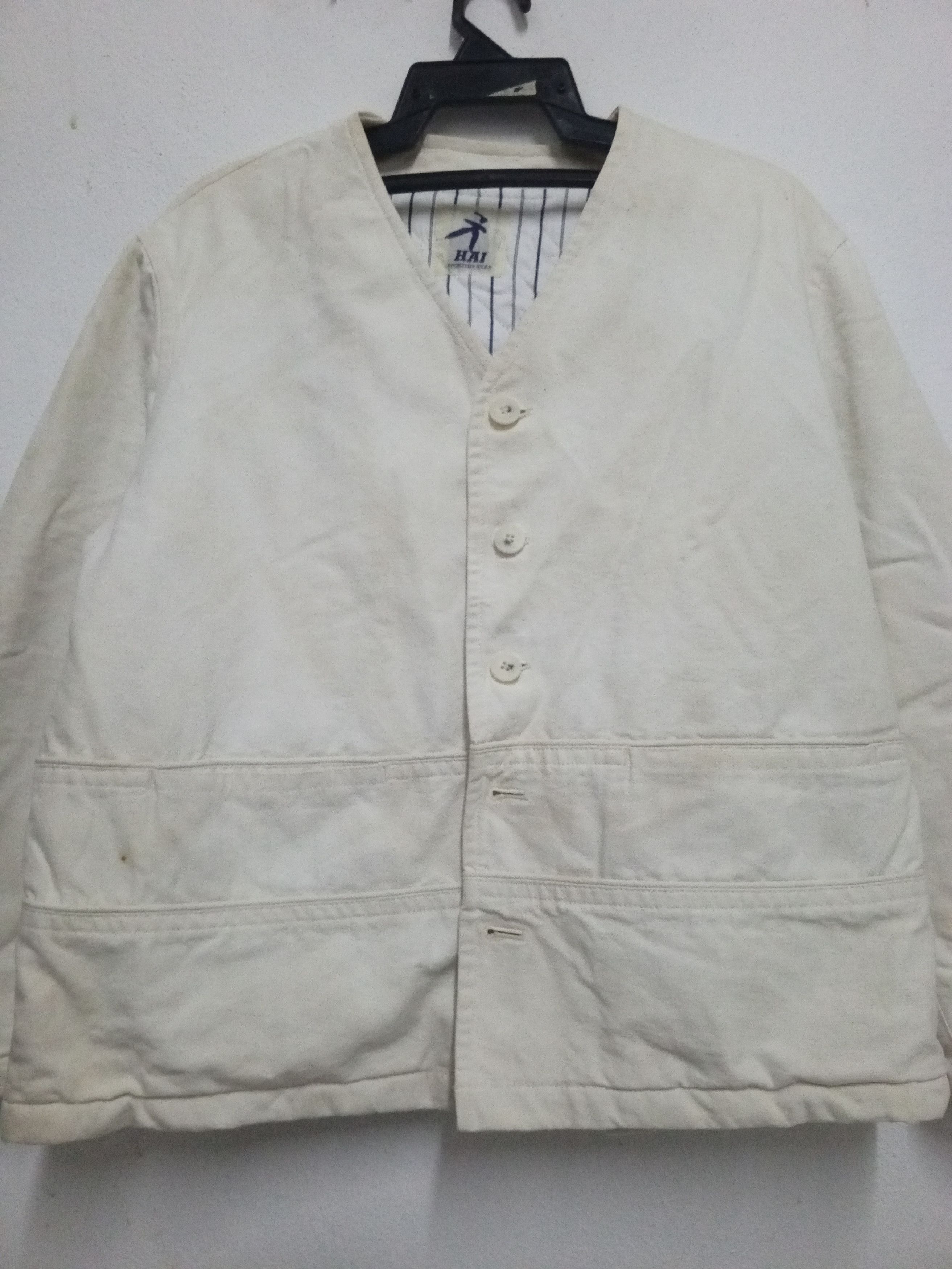 Hai Sporting Gear Vtg Hai Sporting Gear Denim white Button Up by Issey Miyake Size US XL / EU 56 / 4 - 4 Thumbnail