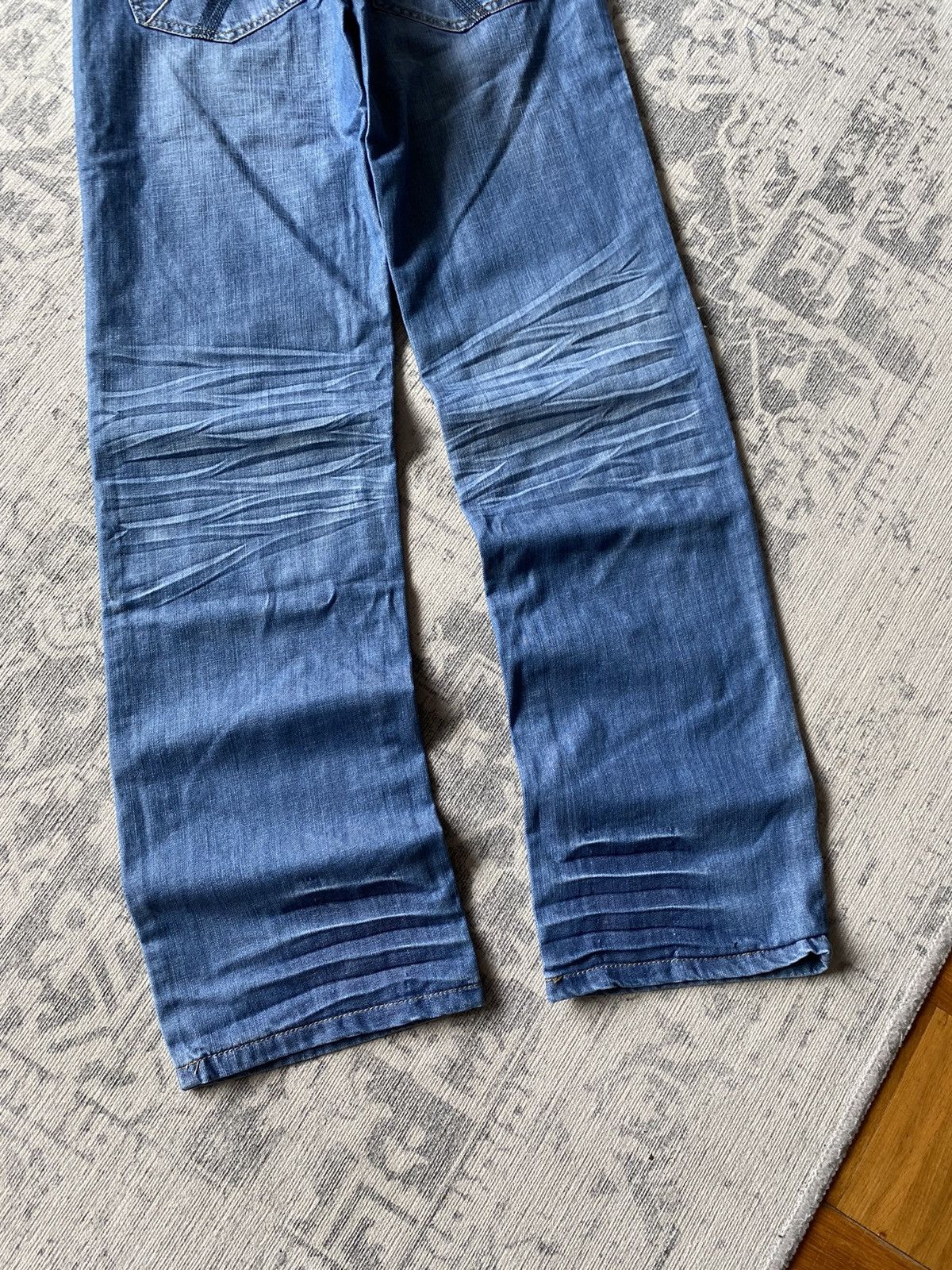 Japanese Brand × Vintage Vintage Baggy Flared Jeans Faded Wide Japanese Dragon Hype Size US 30 / EU 46 - 7 Thumbnail