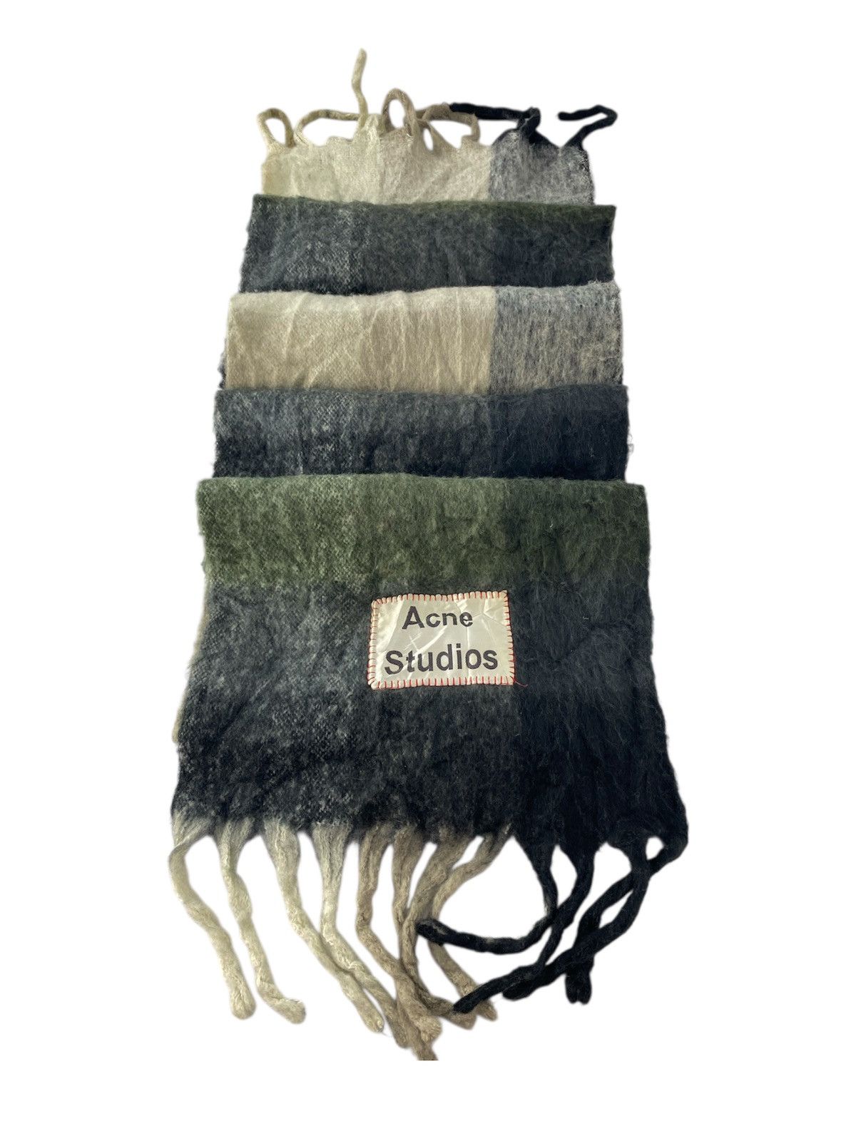 Acne Studios Acne Studio Cashmere Mohair Checked Scarf Italian Made Size ONE SIZE - 1 Thumbnail
