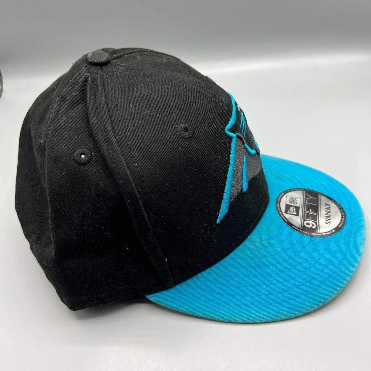 New Era Carolina Panthers Hat Men Blue Black NFL Snap Back Cap Size ONE SIZE - 4 Thumbnail