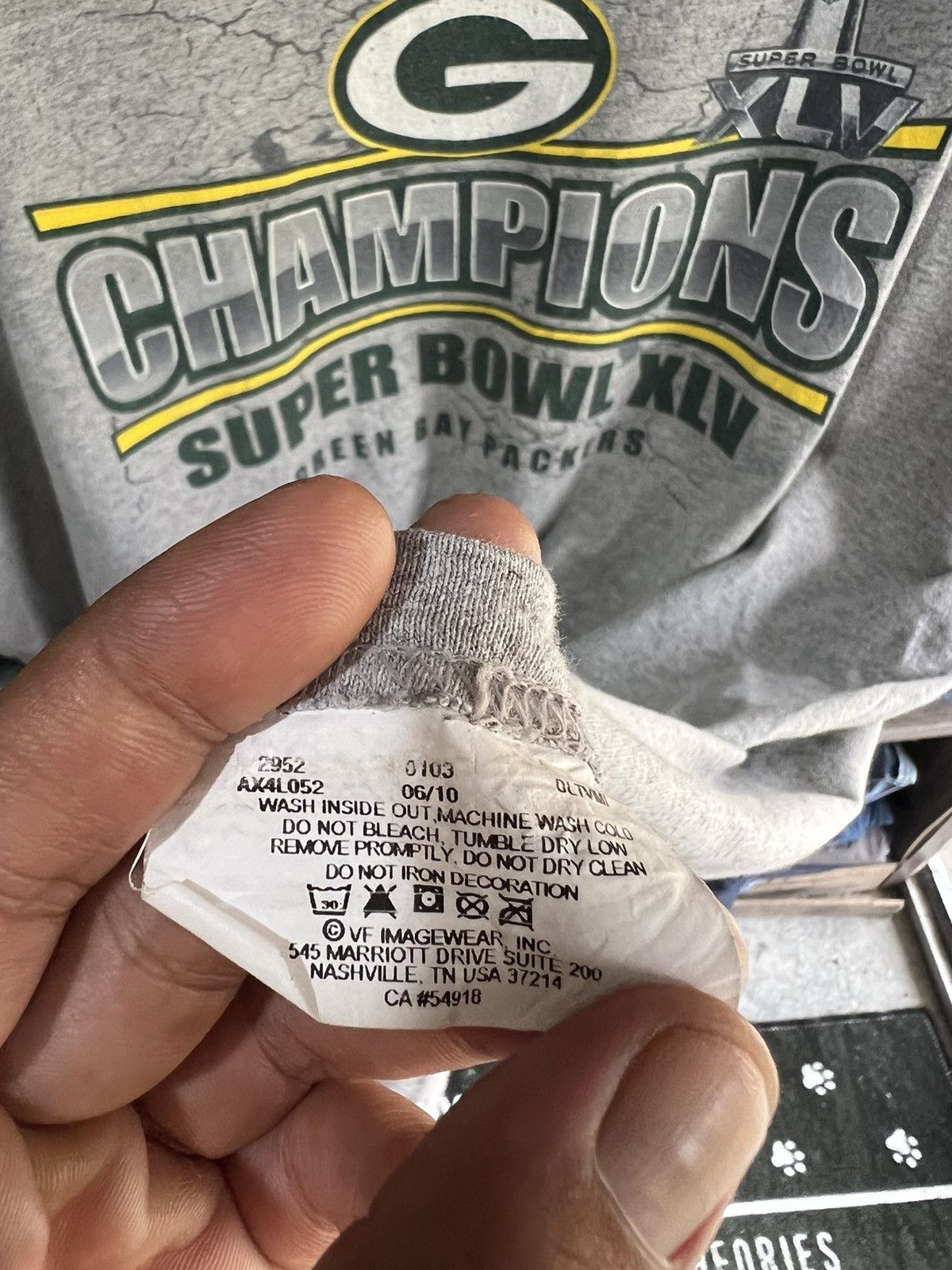 NFL 🔥NFL Green Bay Packers Champion Super Bowl XLV Size US XXL / EU 58 / 5 - 16 Thumbnail