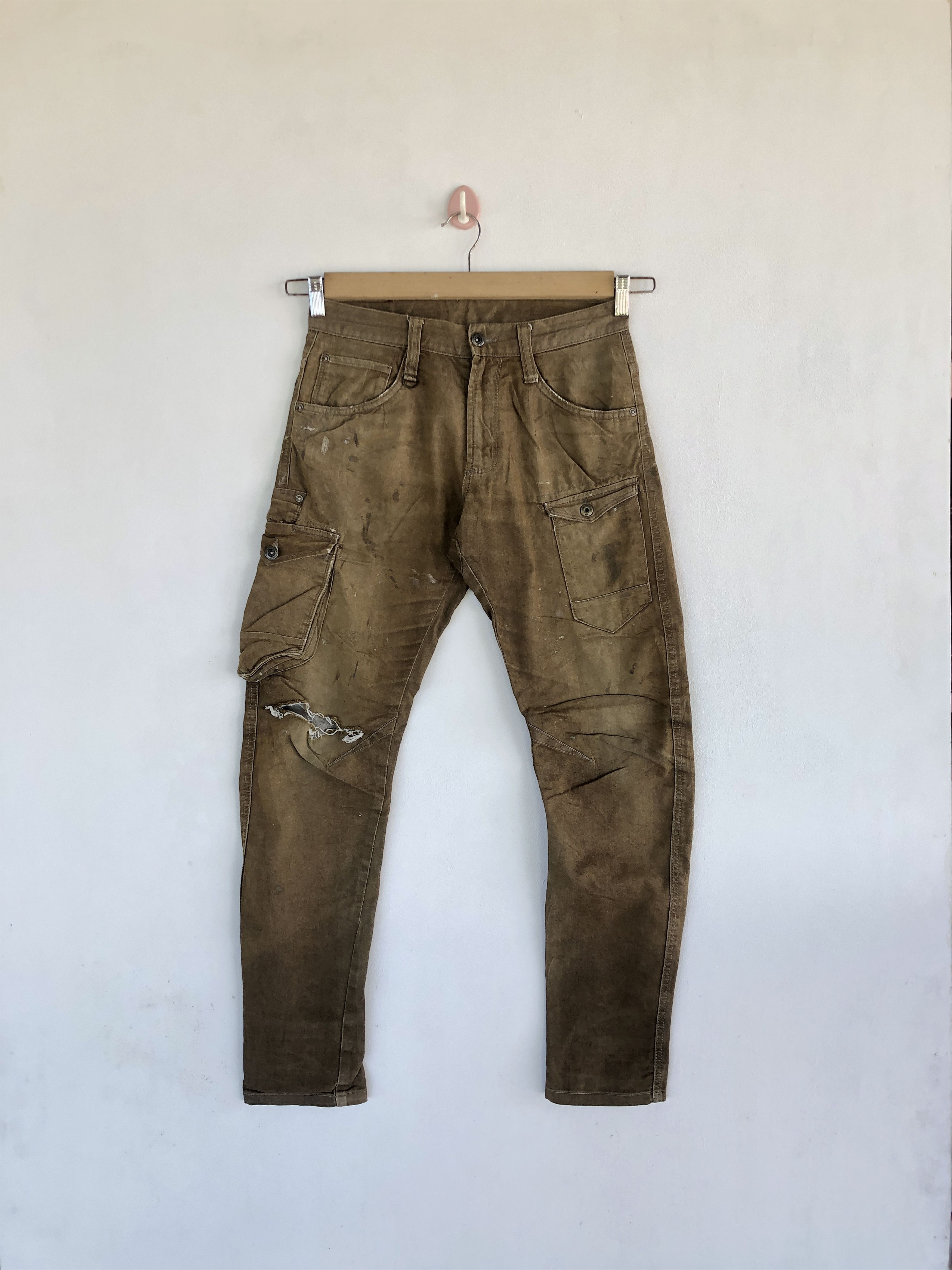 Japanese Cargo Pants Distressed Multi Pocket Trousers
